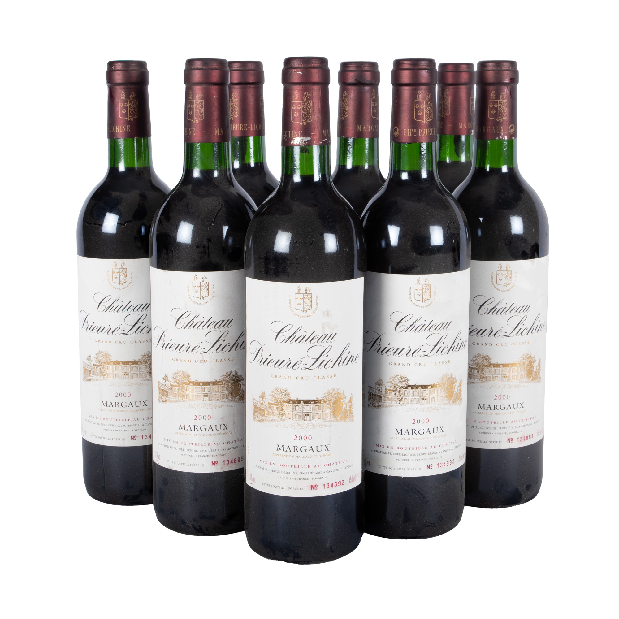 Château Prieuré-Lichine, Margaux, 2000, 8st x 0,75l