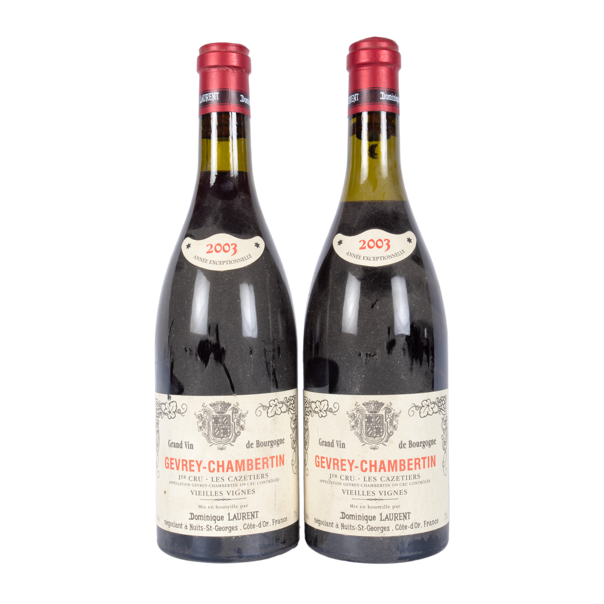 Gevrey-Chambertin 1er Cru Les Cazetiers, Dominique Laurent, 2003, 2st x 0,75l