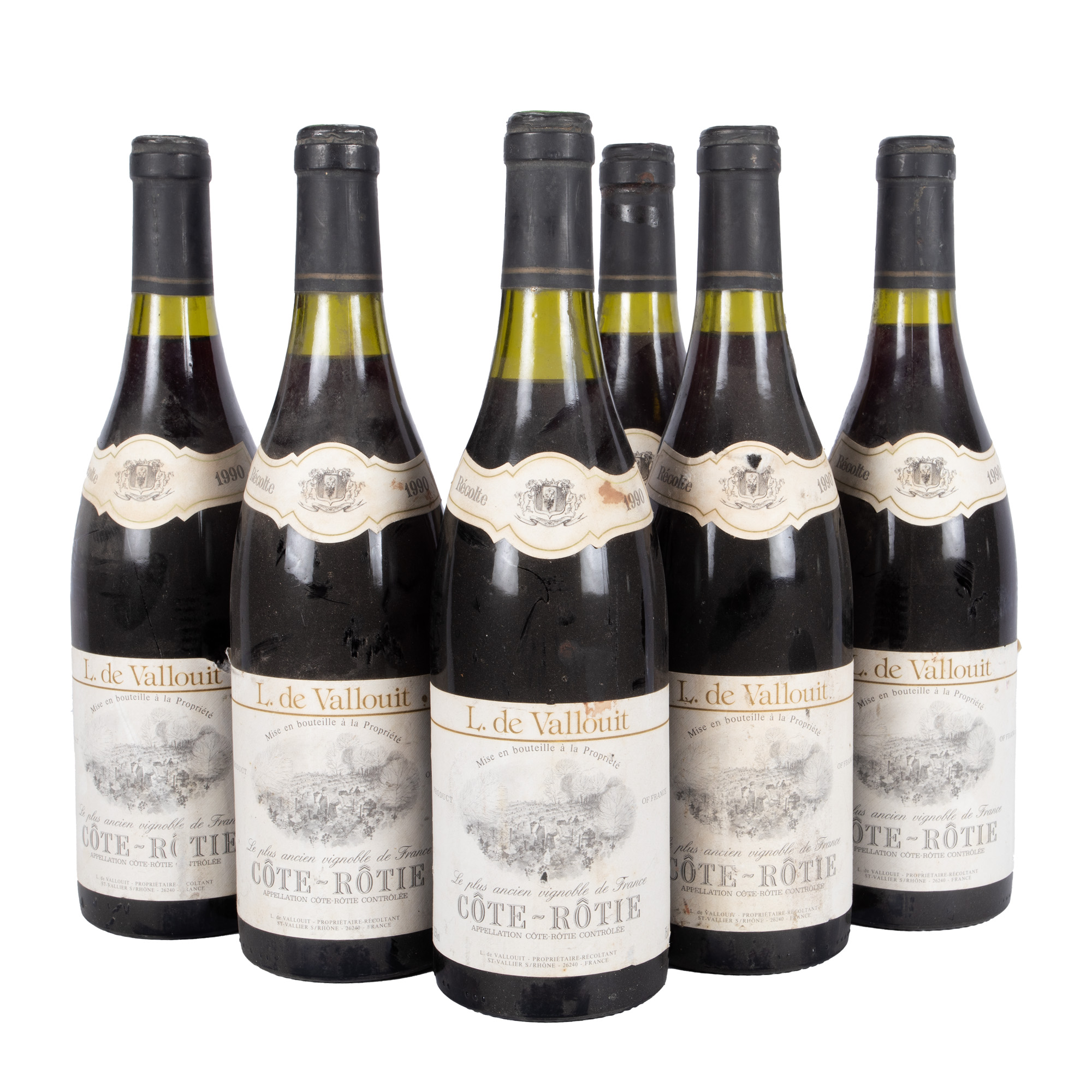 L. de Vallouit, Côte-Rôtie, 1990, 6st x 0,75l