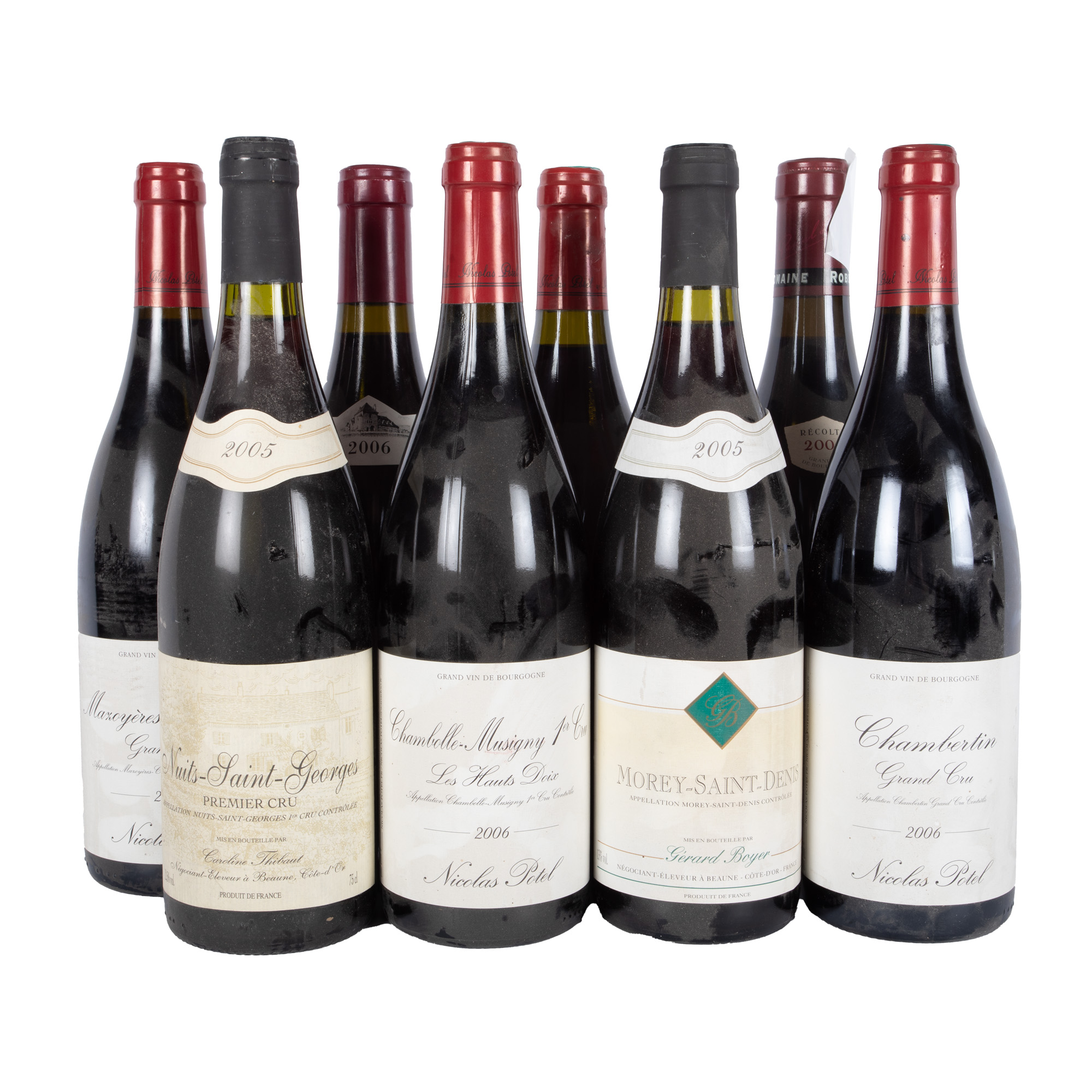 Lot format din diverse etichete franțuzești, 2004/2005/2006, 8st x 0,75l