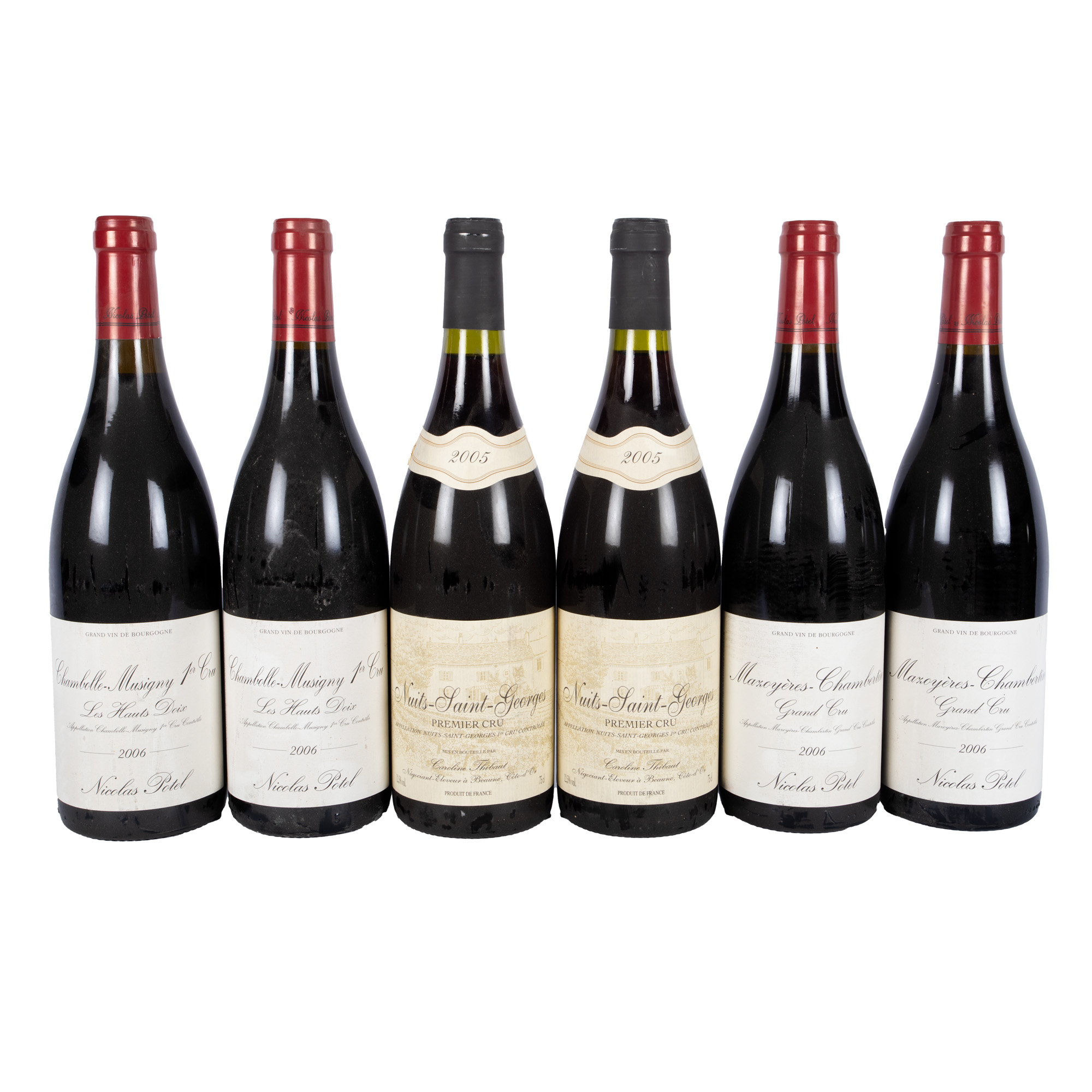 Lot format din diverse etichete franțuzești, 2005/2006, 6st x 0,75l