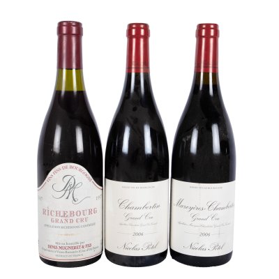 Lot format din diverse etichete franțuzești, 1997/2006, 3st x 0,75l