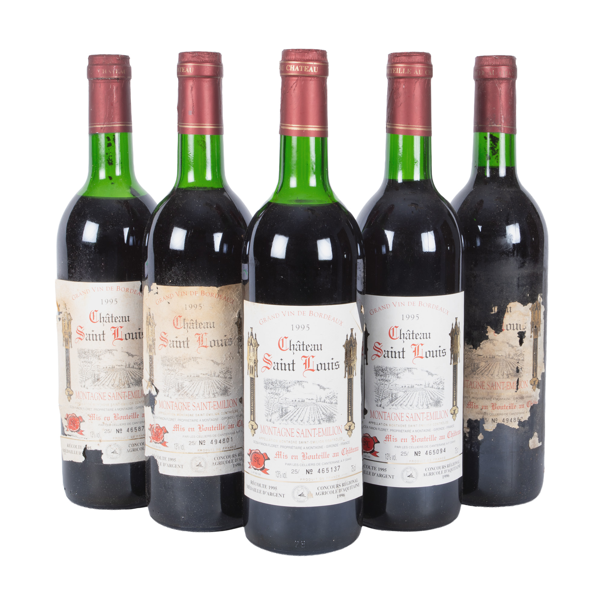 Château Saint-Louis, Montagne-Saint-Émilion, 1995, 5st x 0,75l