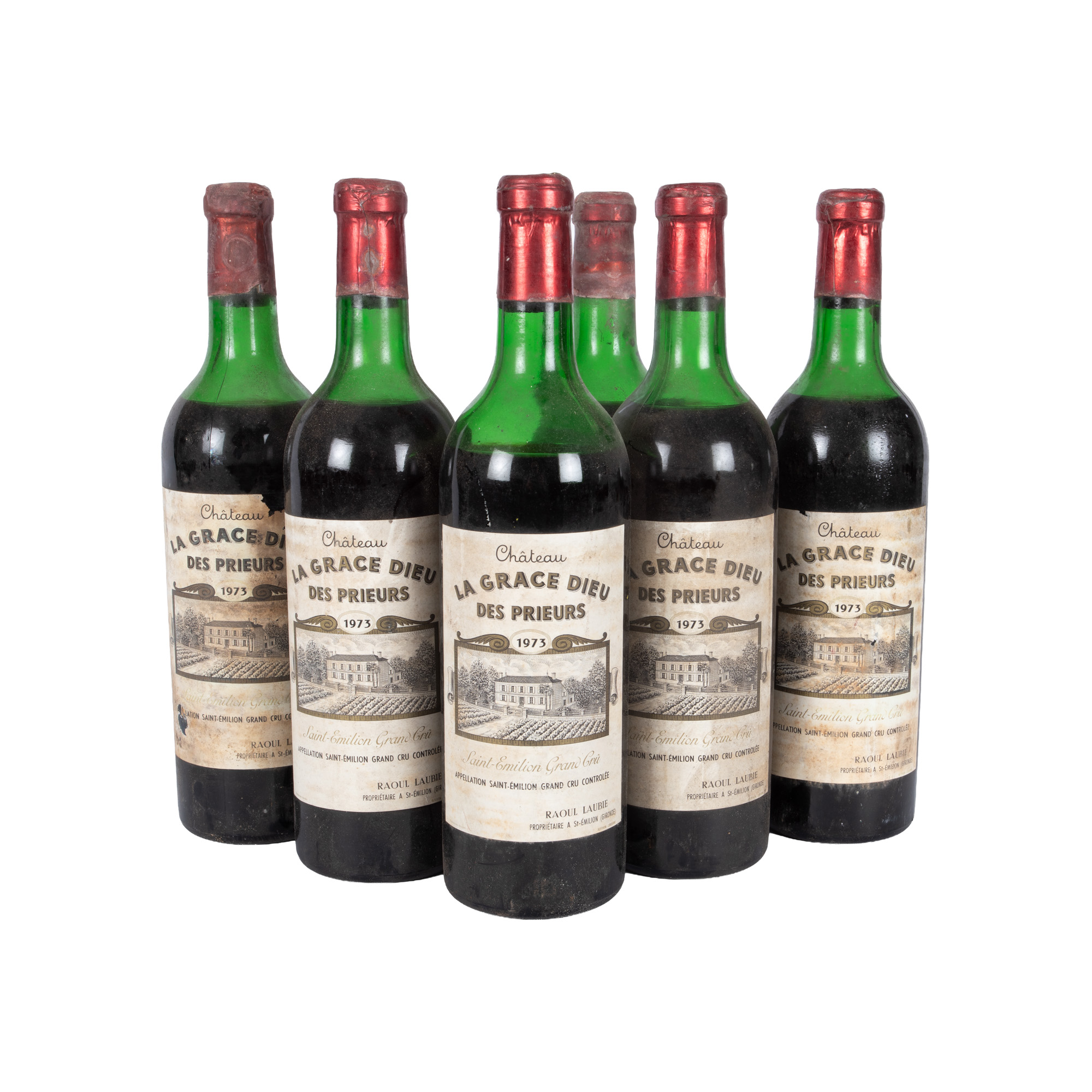 Château La Grâce Dieu des Prieurs, Saint-Émilion Grand Cru, 1973, 6st x 0,75l
