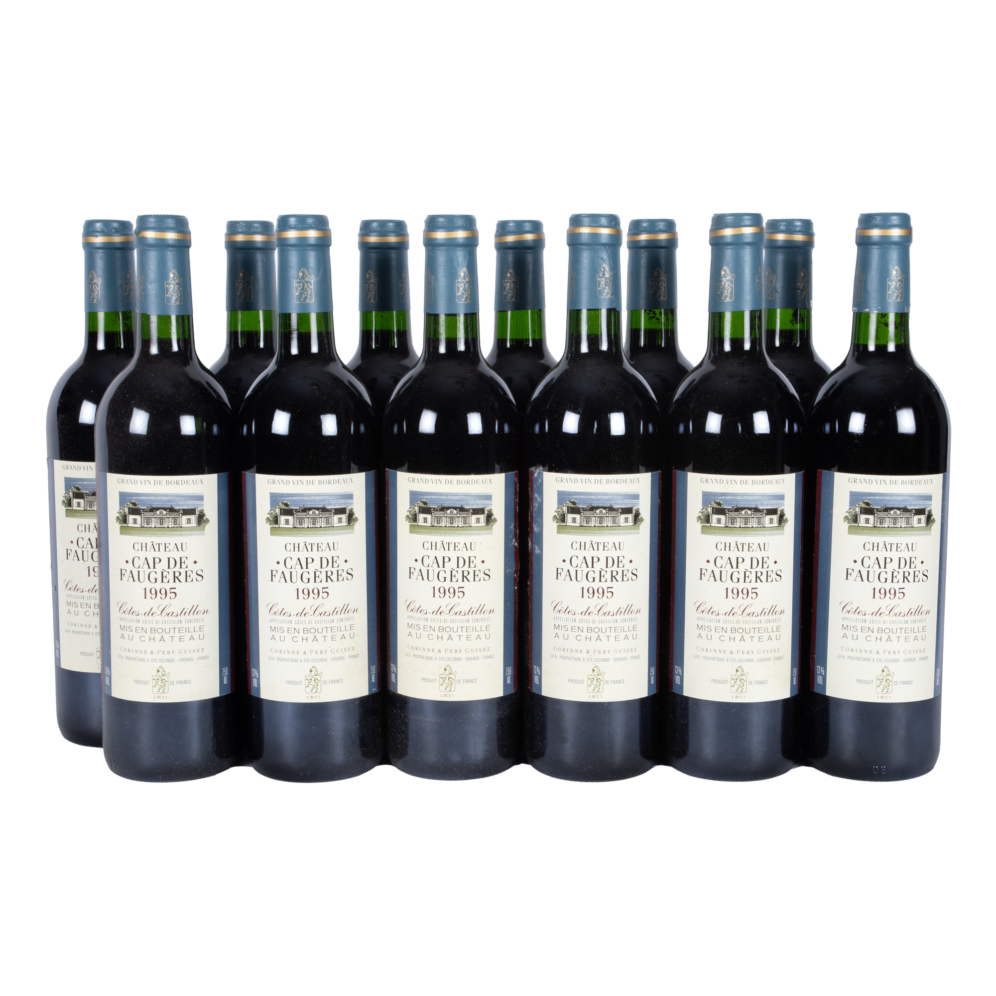 Château Cap de Faugères, Côtes de Castillon, 1995, 12 bottles x 0.75l, in the original box