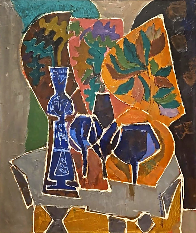 Still Life with Blue Vessels