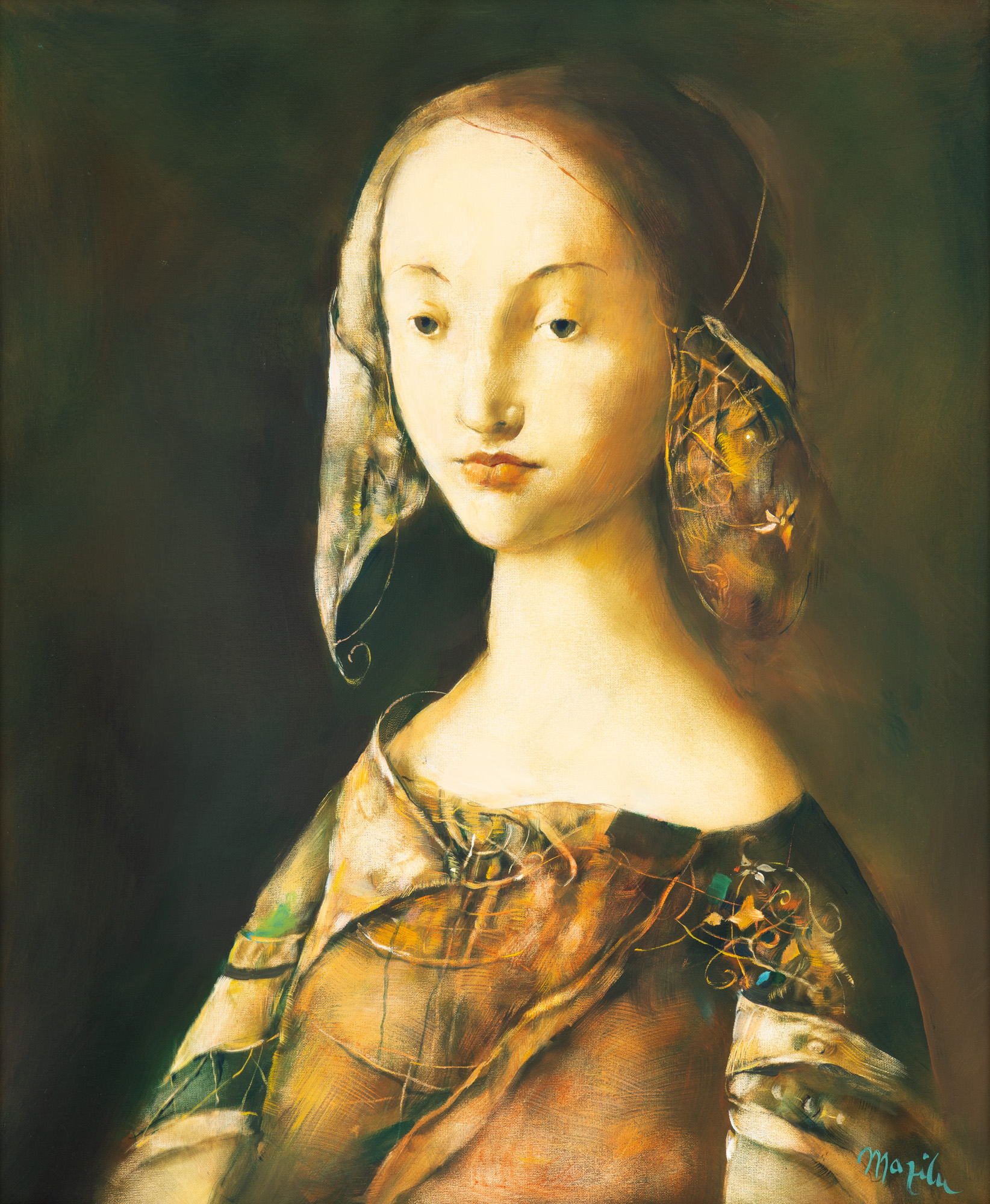 Jeune fille à la robe fleurie
