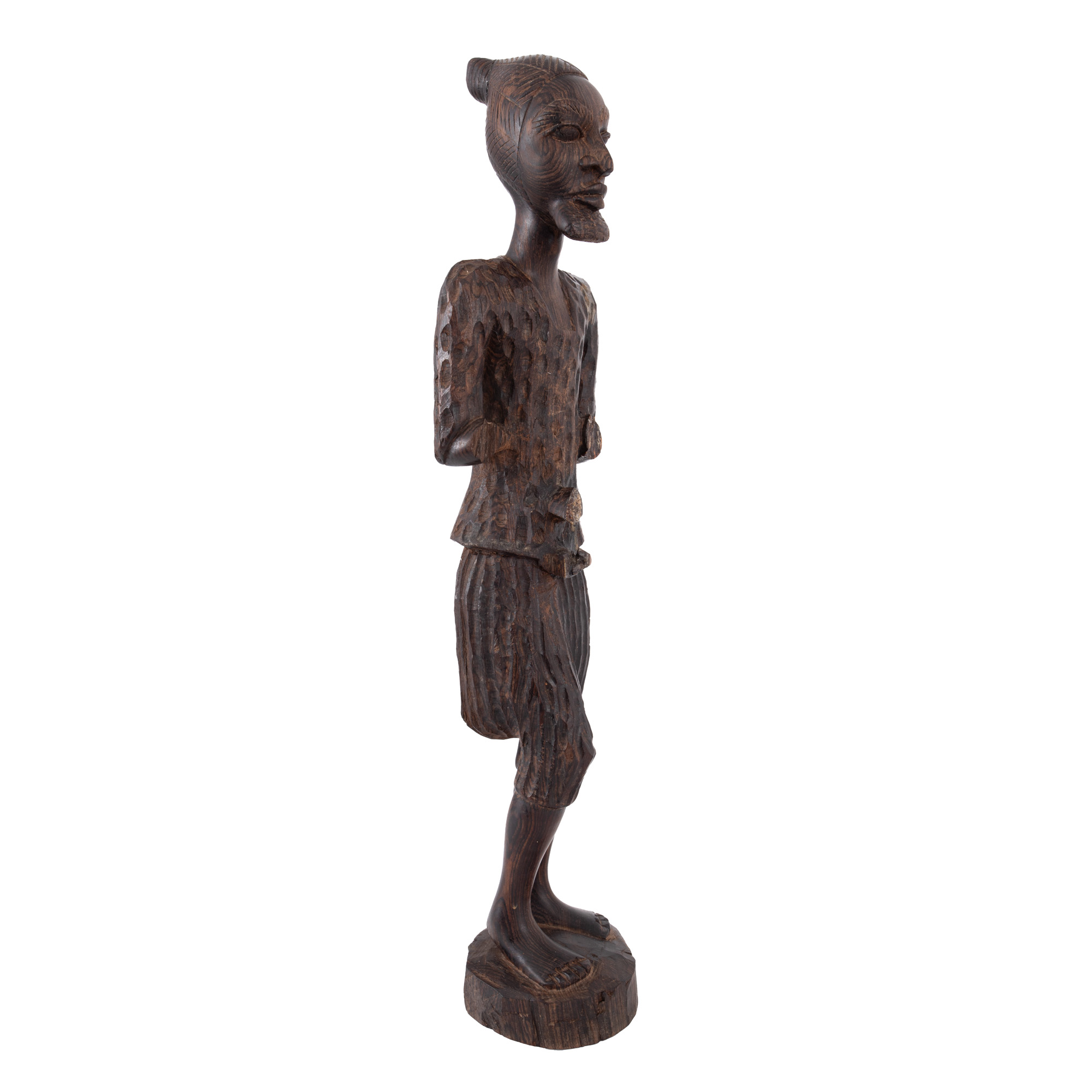 Pereche de statuete din lemn exotic,  Africa de Vest