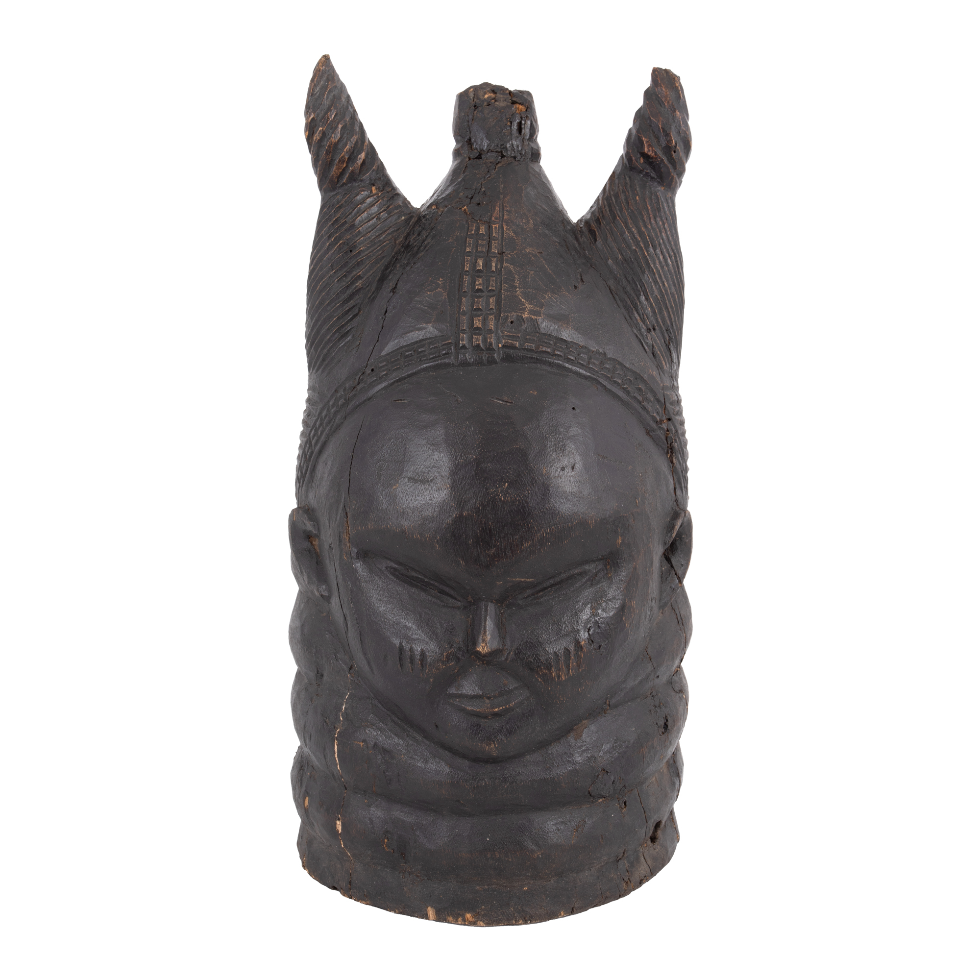 Statuetă africană Sowei (tip cască), Sierra Leone, prima jumătate a sec. XX