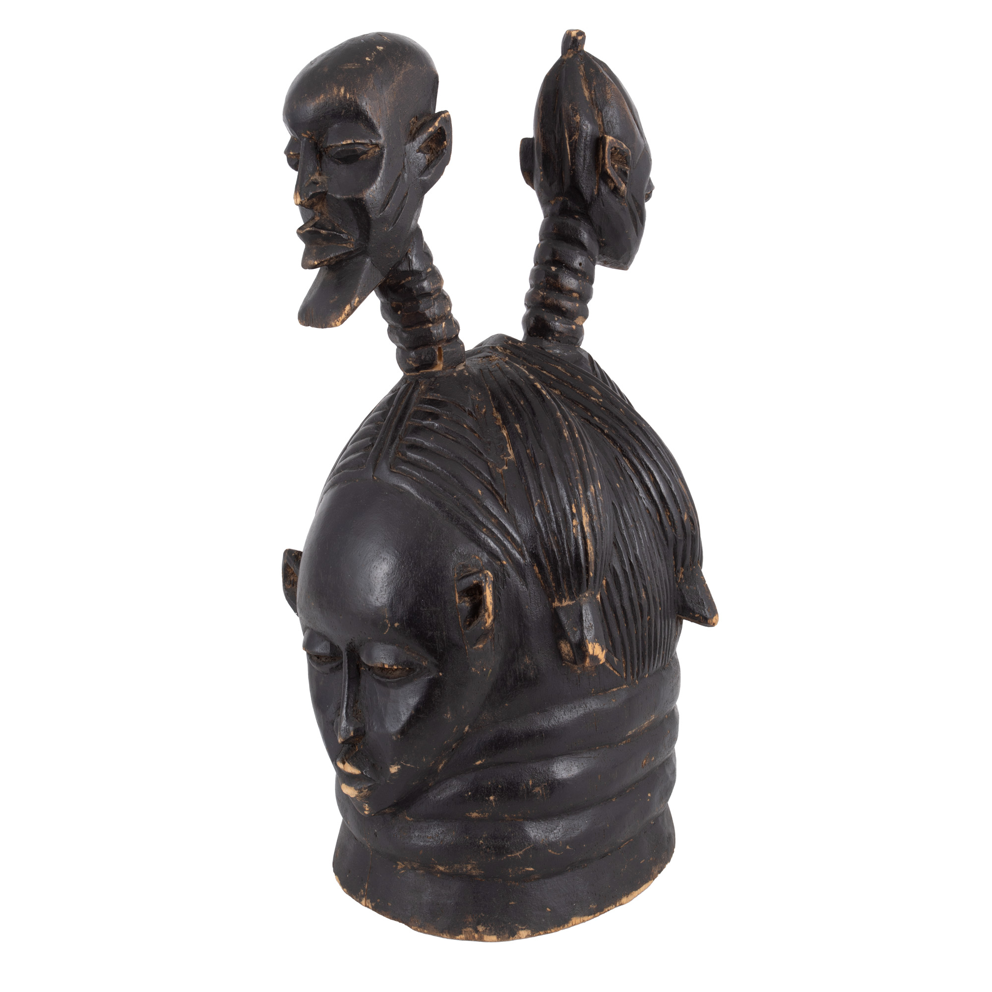 Statuetă africană Sowei (tip cască), Sierra Leone, mijlocul sec. XX