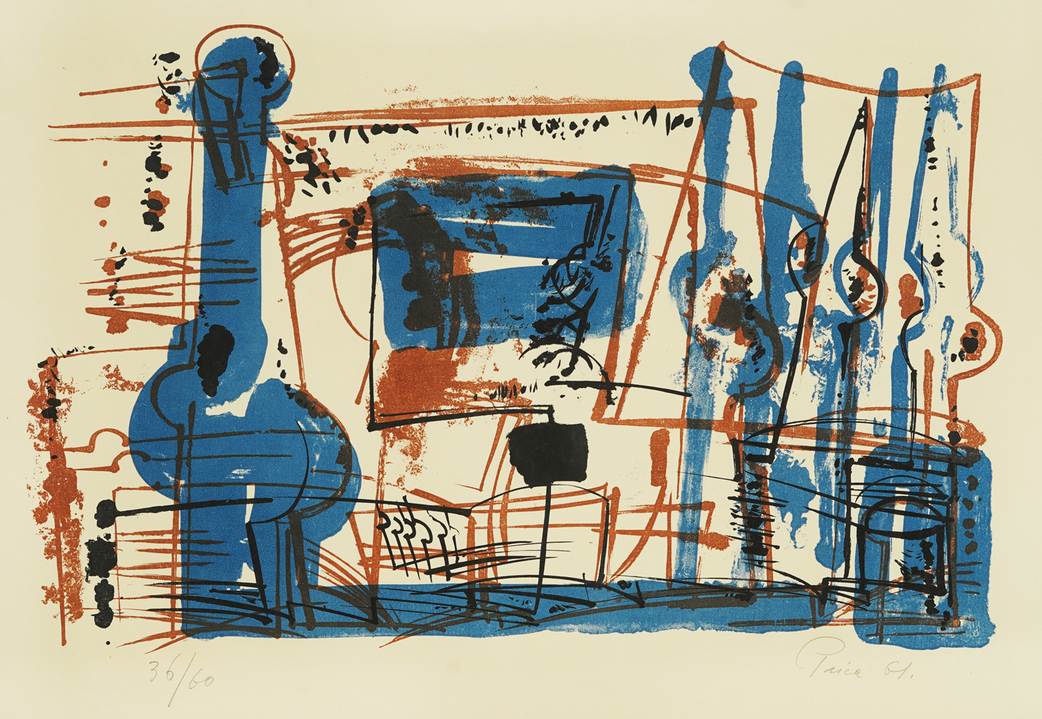 Abstraction in Blue and Brown