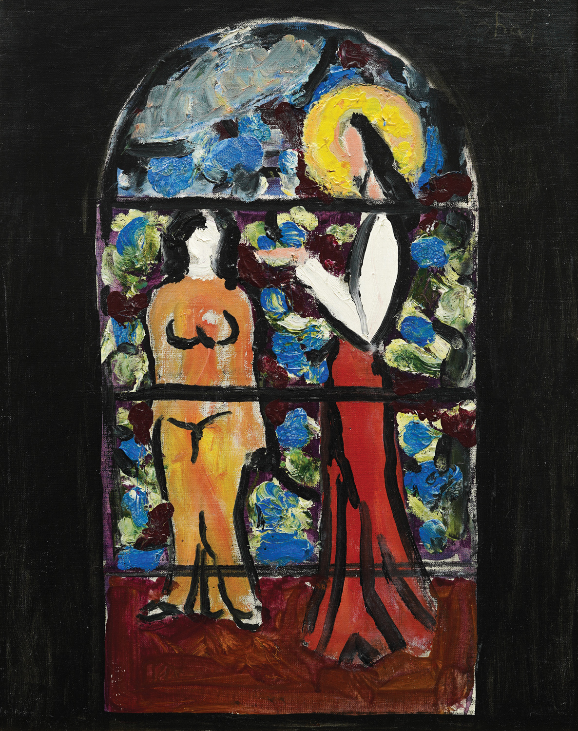 Sketch for Stained Glass (Christ and the Sinner)