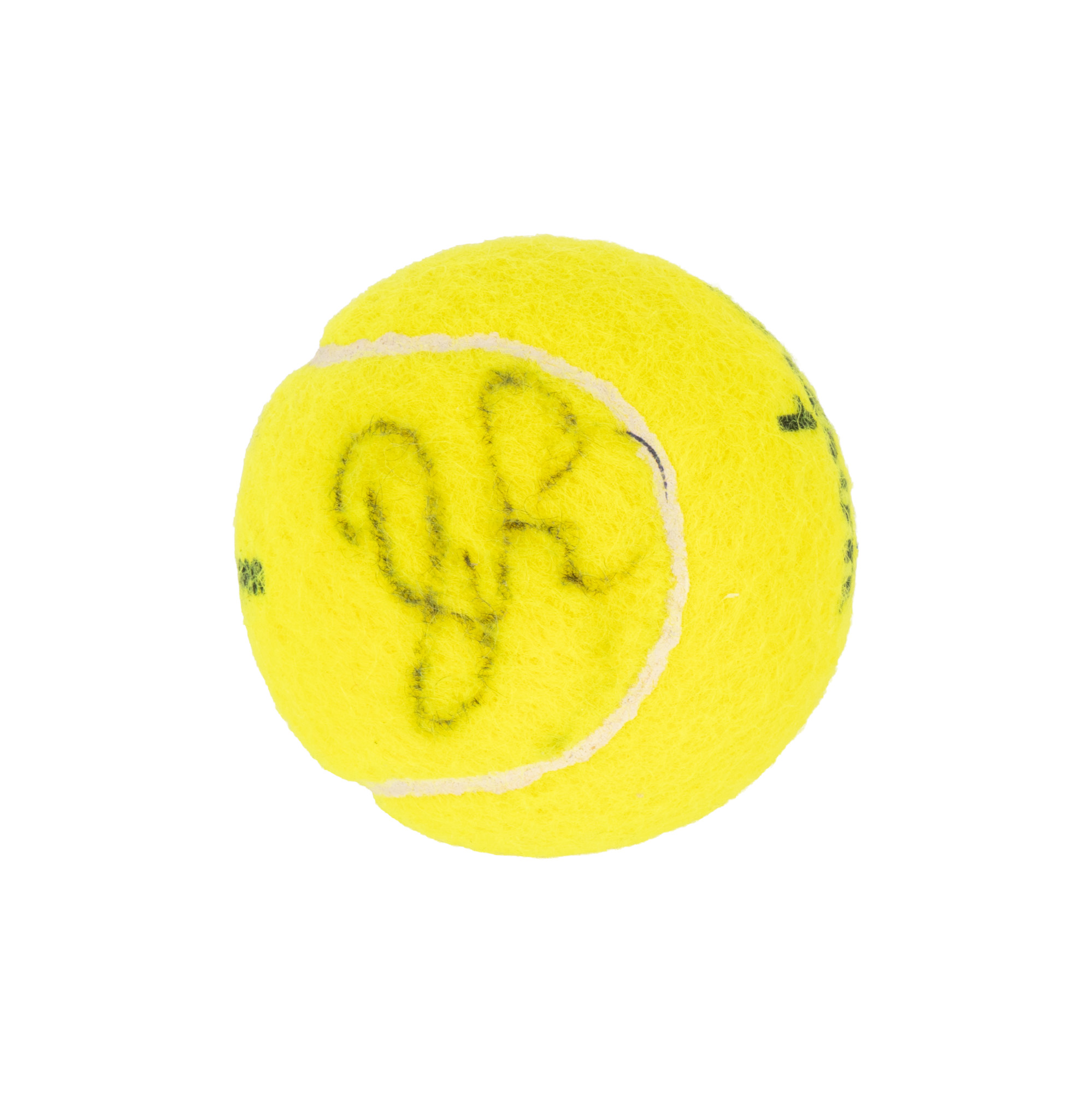 Minge de tenis, cu semnătura olografă a lui Roger Federer, semnată cu ocazia Australian Open 2011