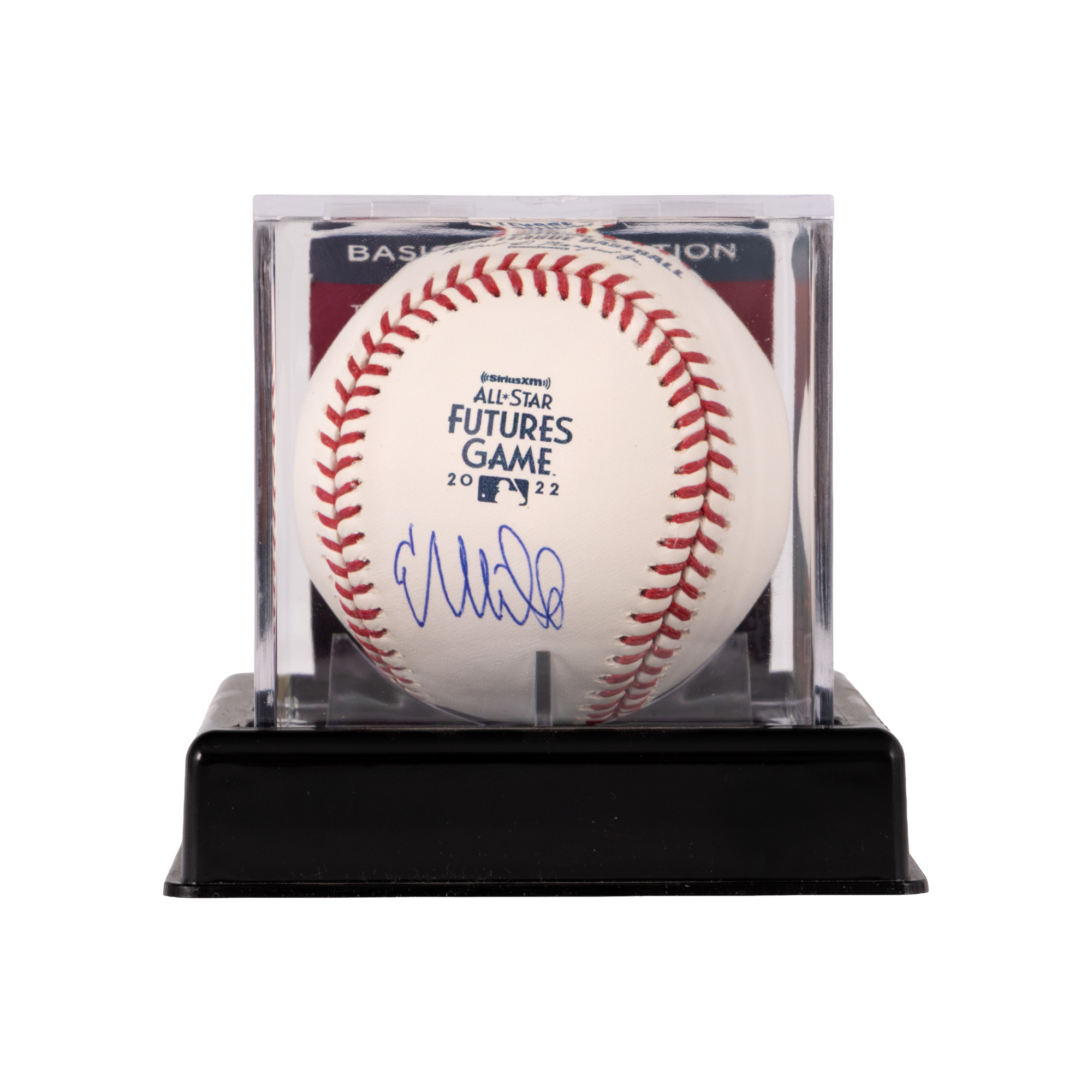 Baseball ball, with Erik Miller's holographic signature