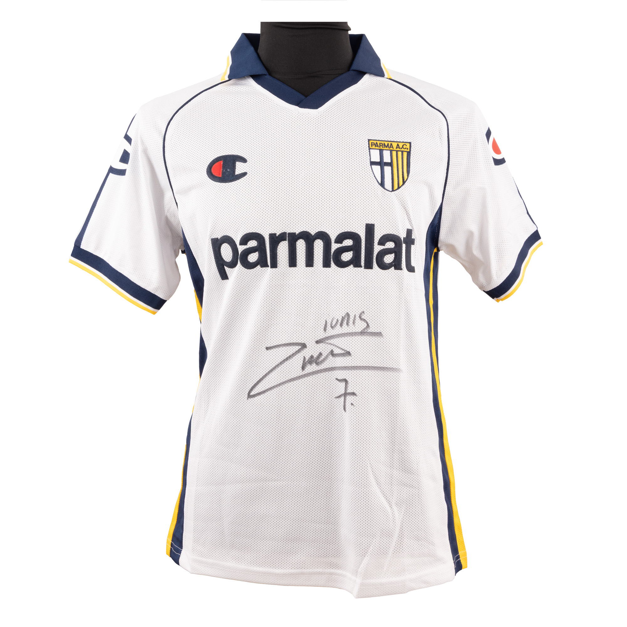Tricou A.C. Parma, cu semnătura olografă a lui Ianis Zicu
