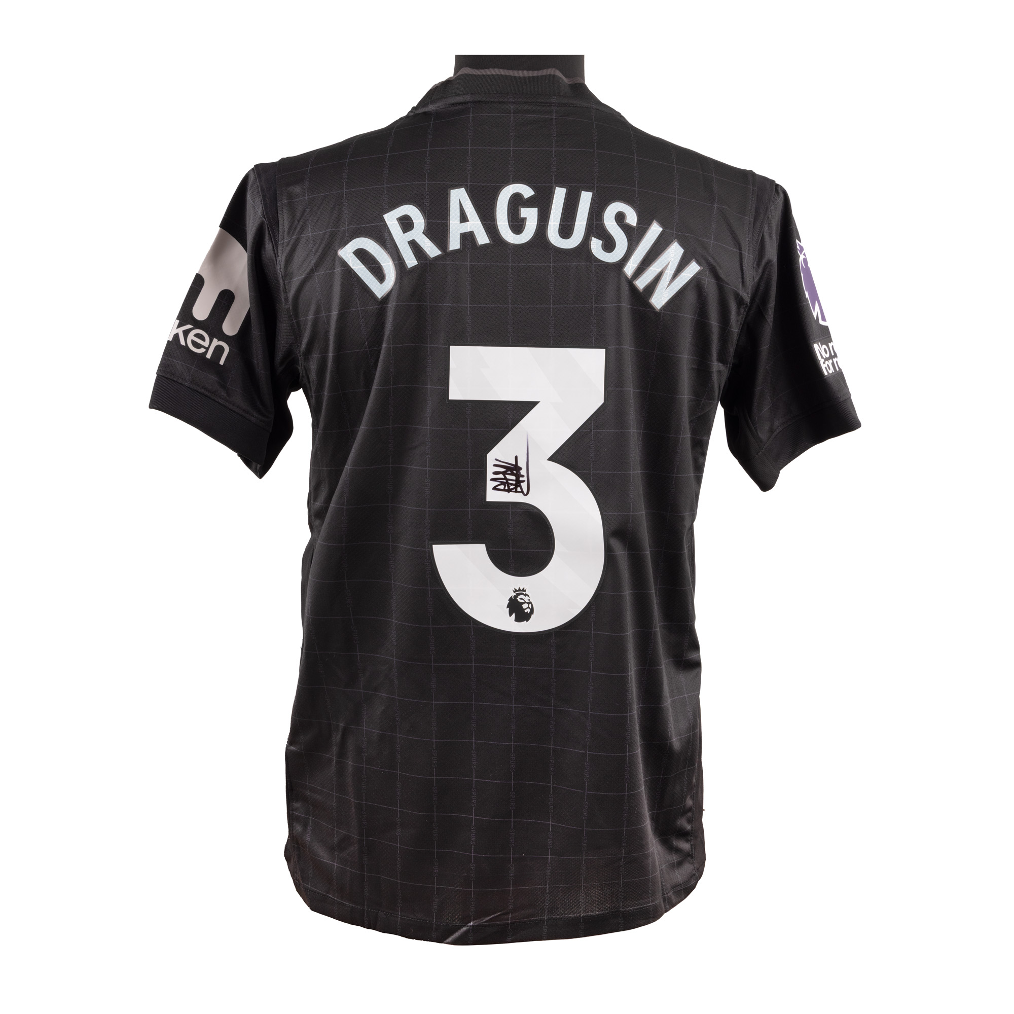 Tricou Tottenham Hotspur, cu semnătura olografă a lui Radu Drăgușin