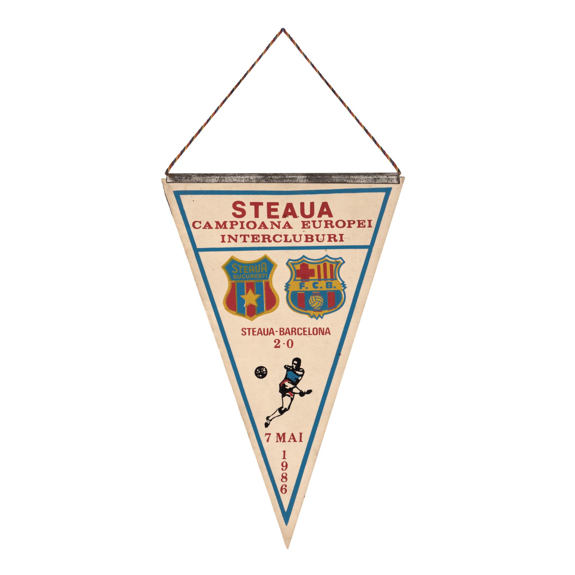 Fanion "Steaua - Barcelona", 1986