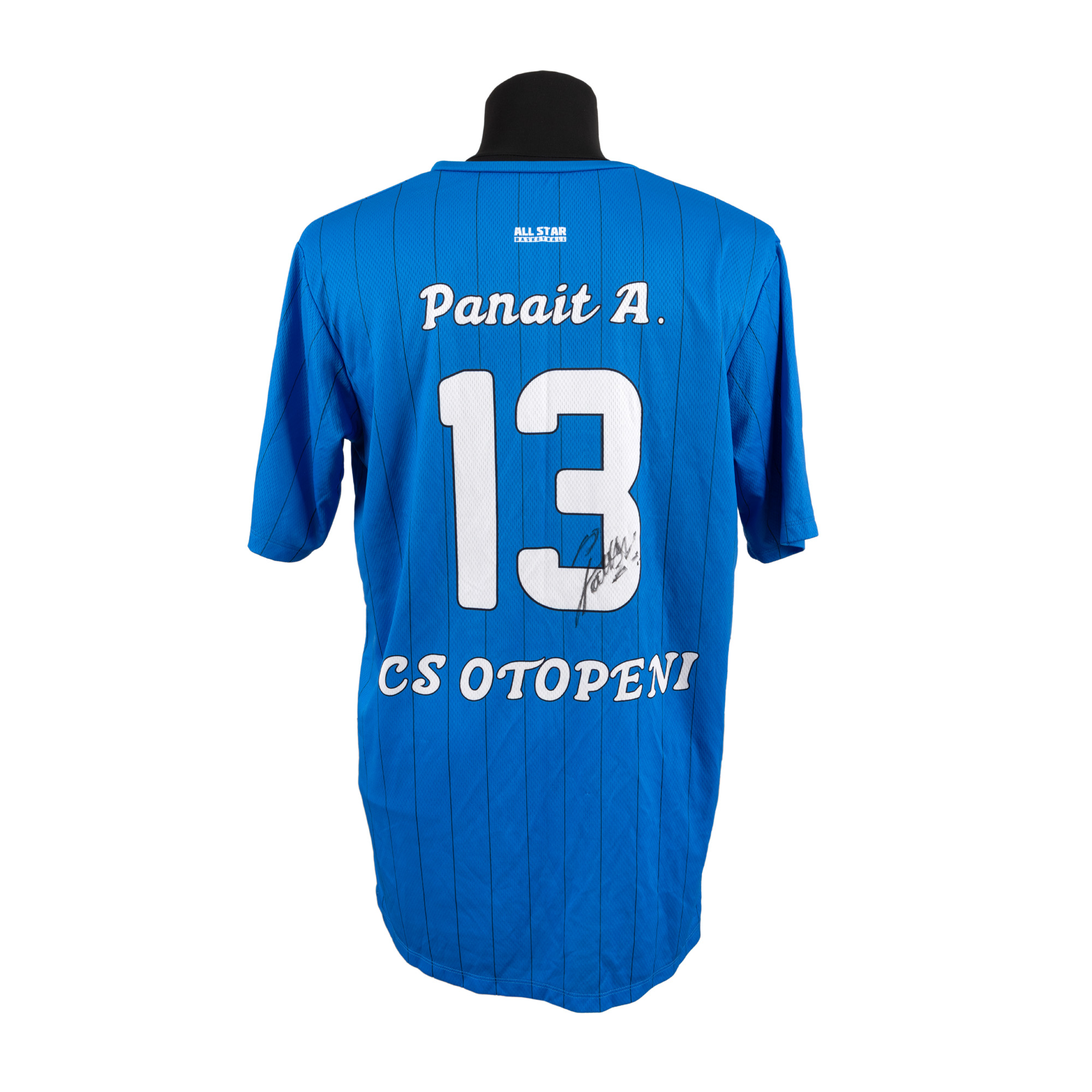 Tricou de baschet C.S. Otopeni, cu semnătura olografă a lui Andrei Panait