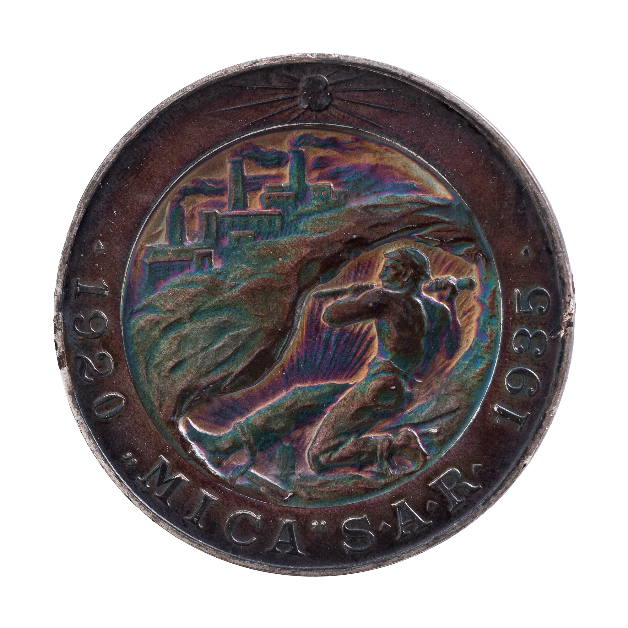 Medalie ”Inginer Ion Cigurtu, Fervet Opus”, gravor Emil Wilhelm Becker, 1935