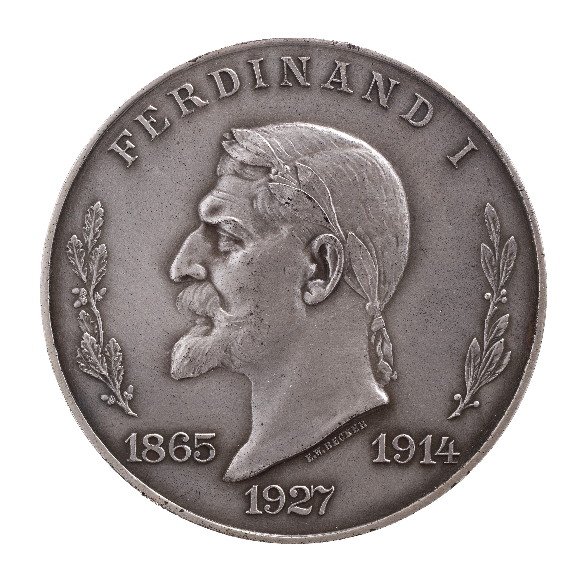 Medalie ”Monumentul Marelui Rege Ferdinand I”, gravor Emil Wilhelm Becker, 1940