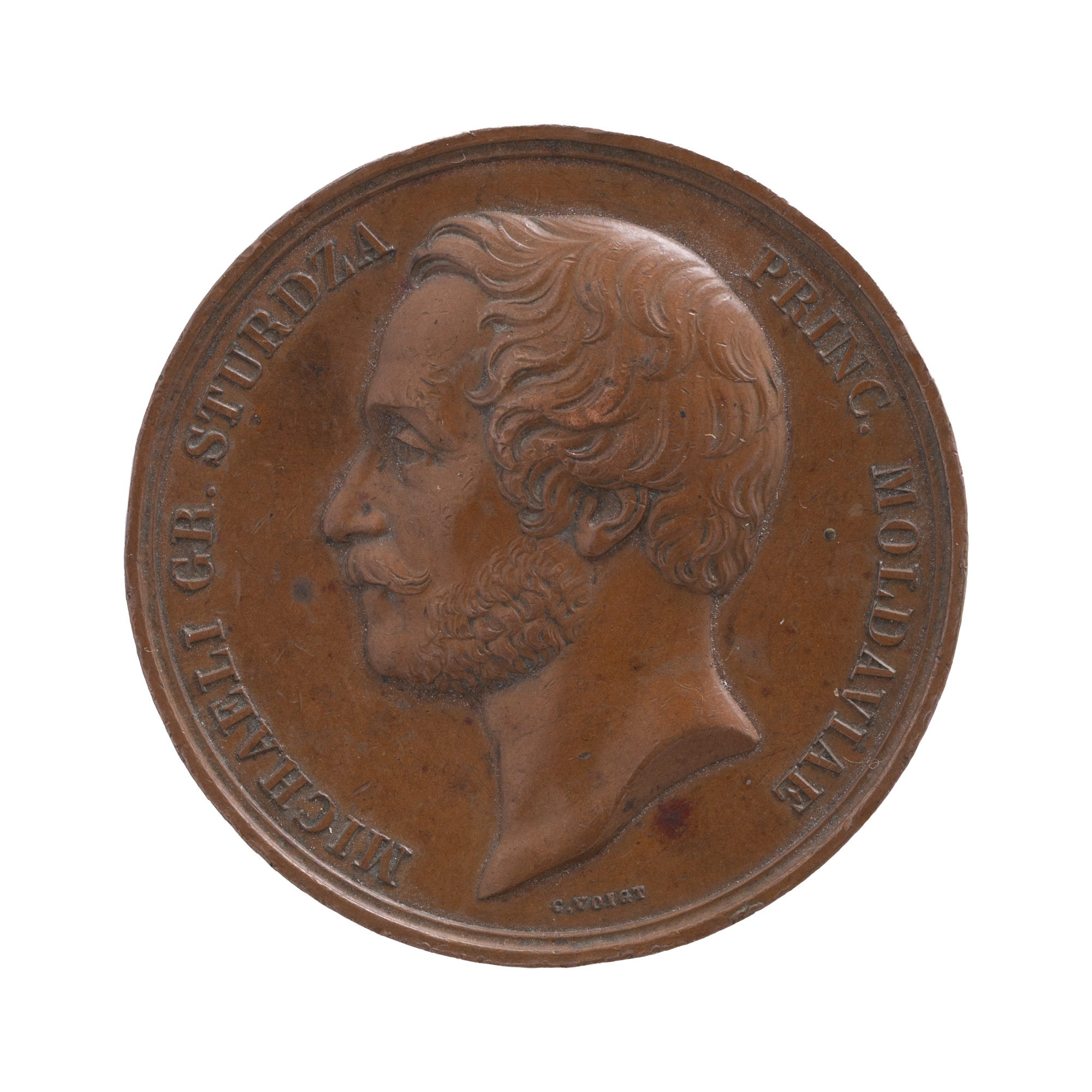 Medalie ”Mihail G. Sturdza”, gravor Carl Voigt, 1842, piesă rară