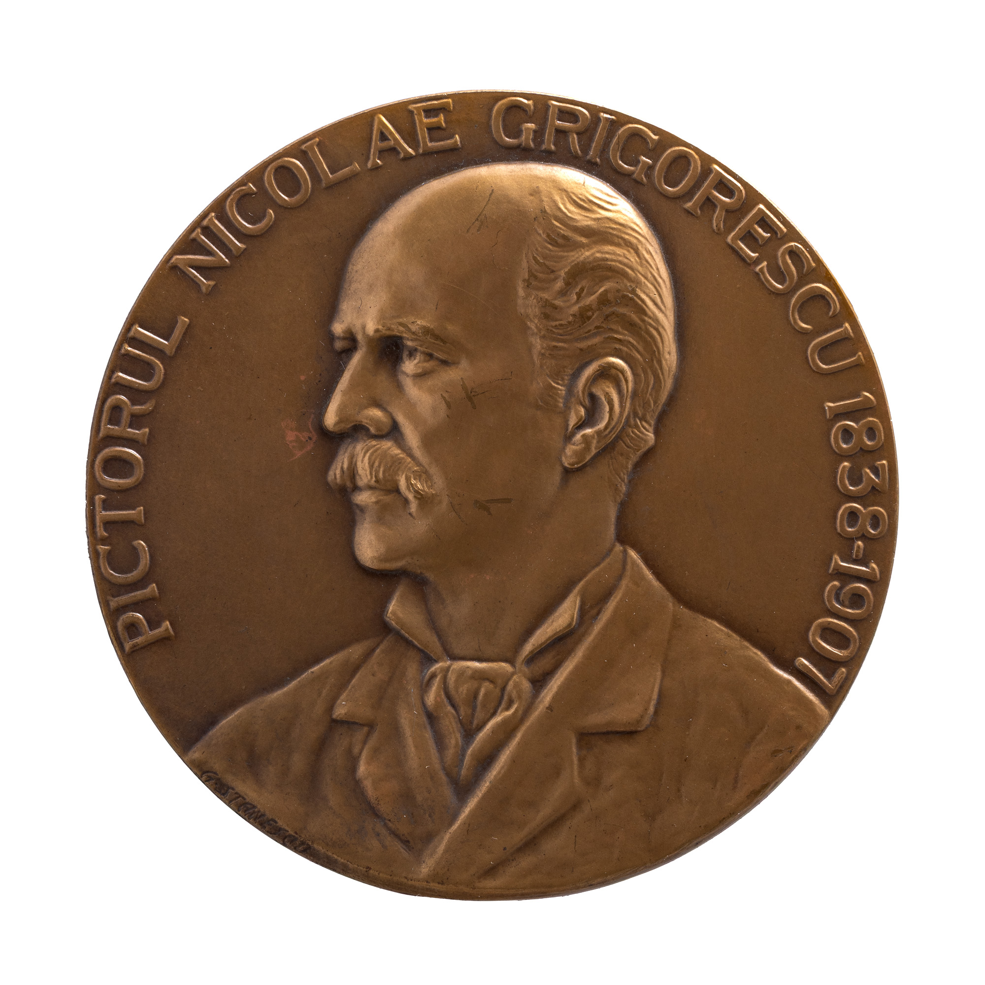 Medal "Centenary of Nicolae Grigorescu's Birth 1838-1907", engraver Gheorghe Stănescu, 1938