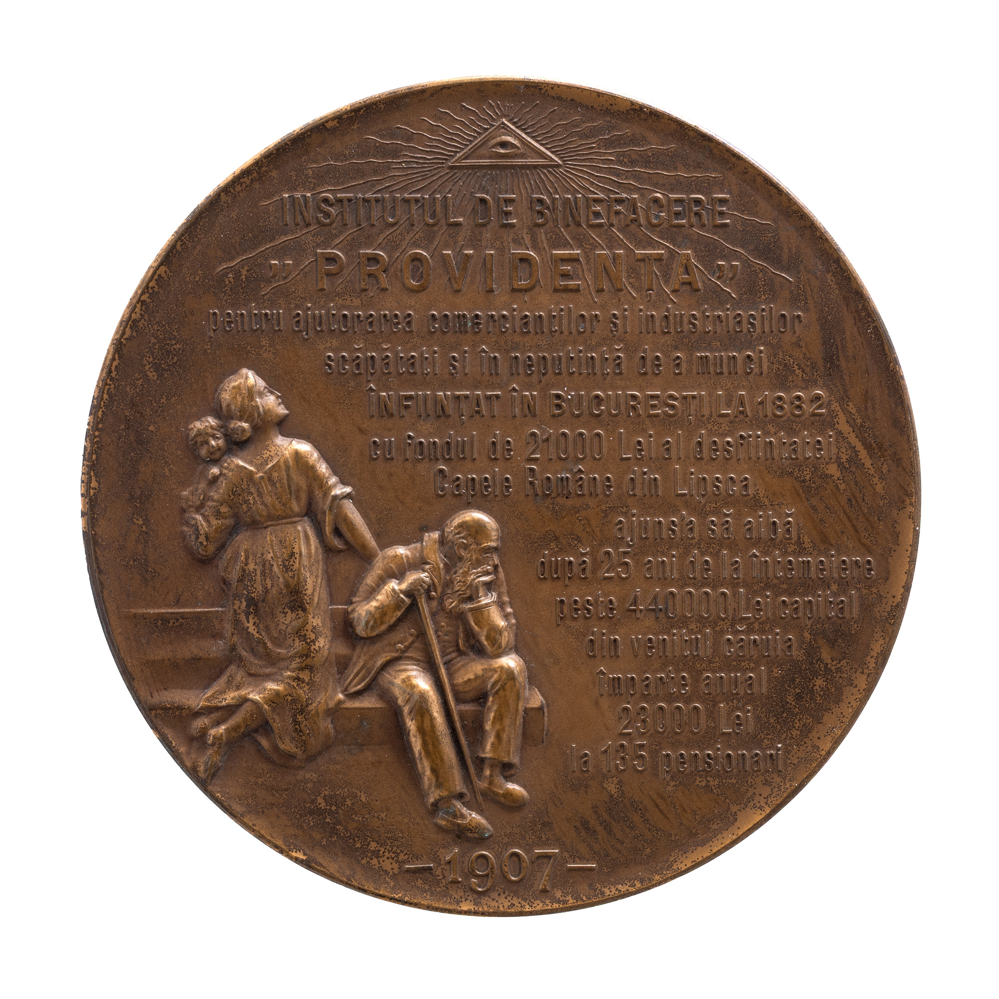 "Providența Charity Institute" Medal, engraver Joseph Resch, 1907
