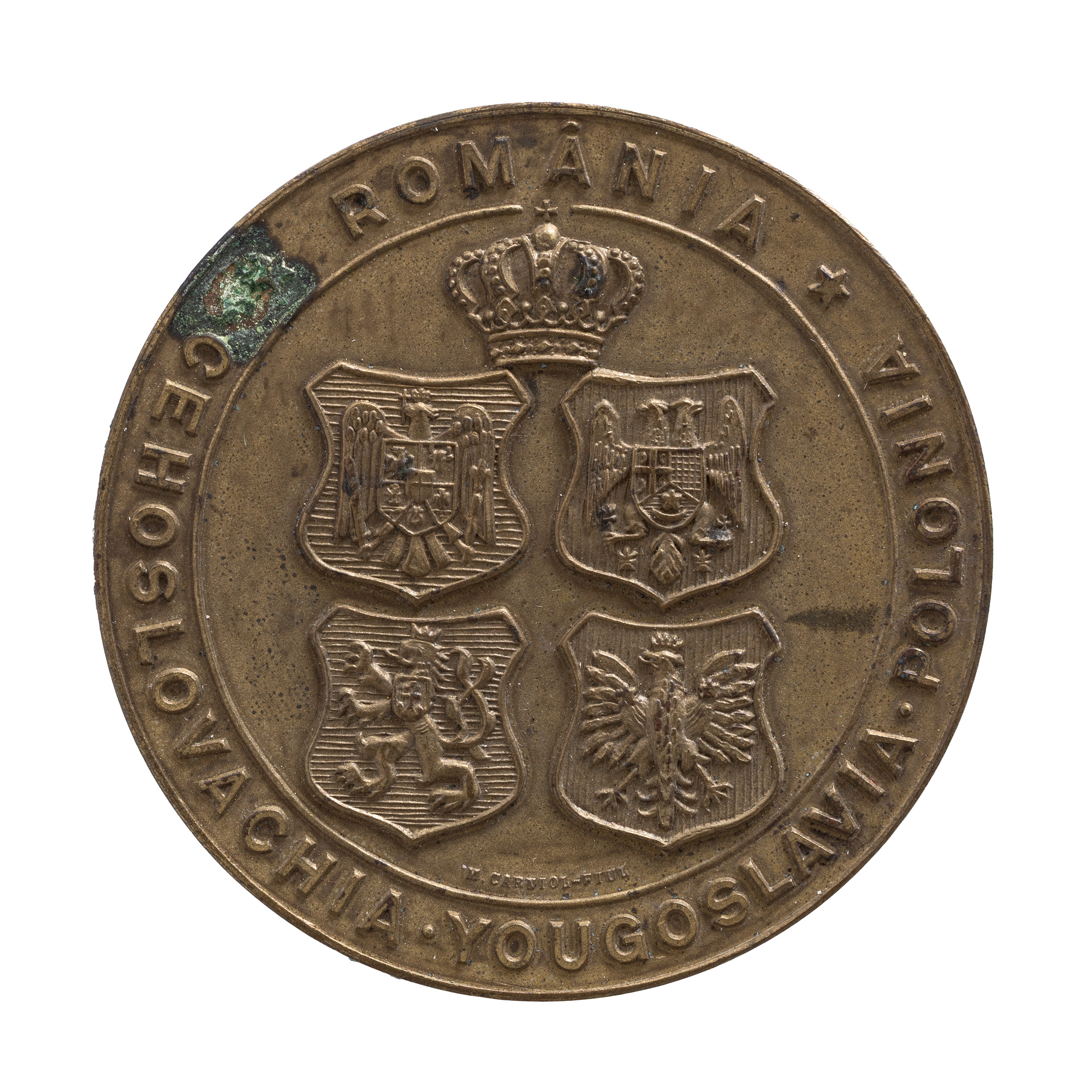 Medalie ”Concursul internațional militar în România C.Y.P.R.”, gravor Carniol fiul, 1934