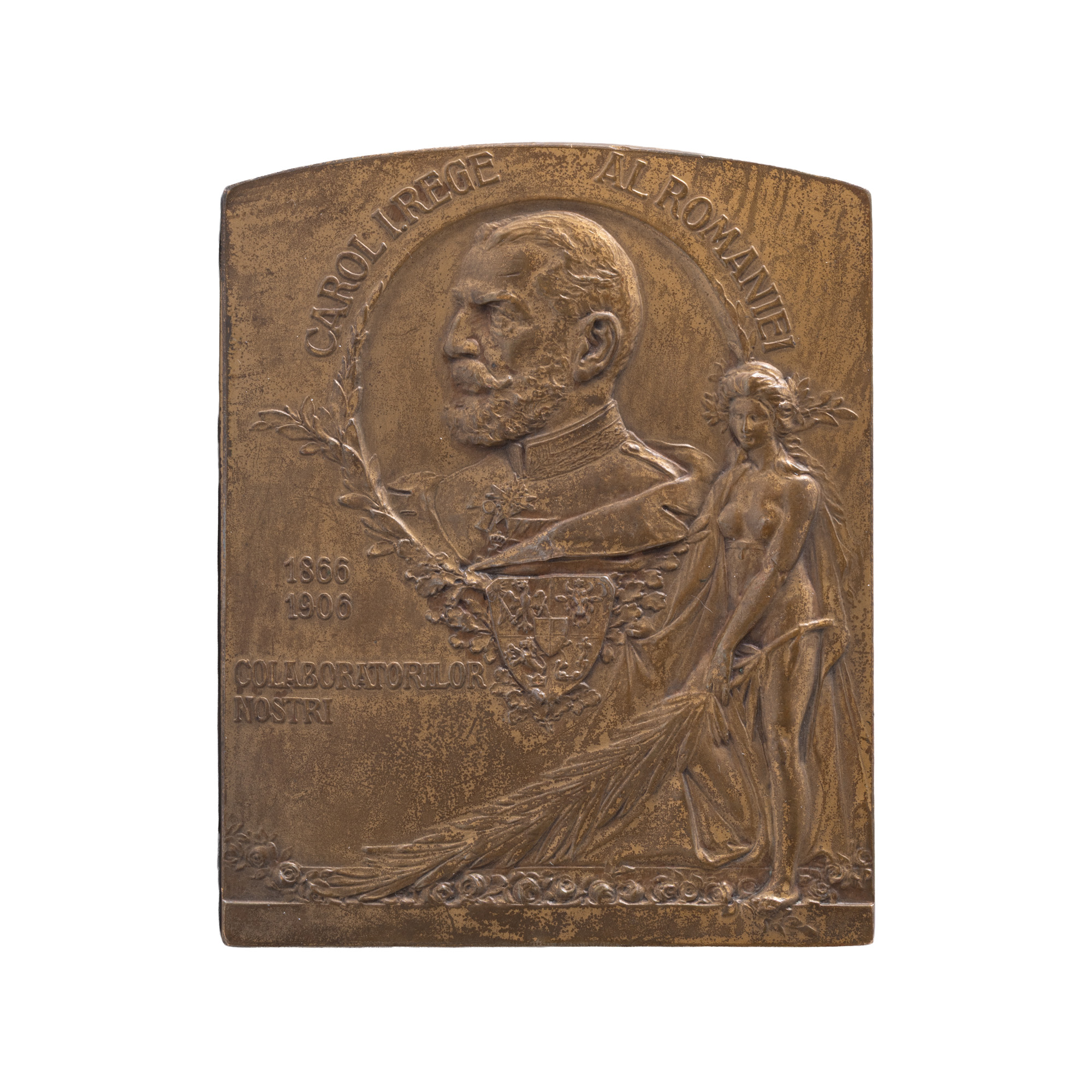 Plachetă ”Expozițiunea Generală Română din 1906”, gravori Joseph Resch și R. Cizek, 1906