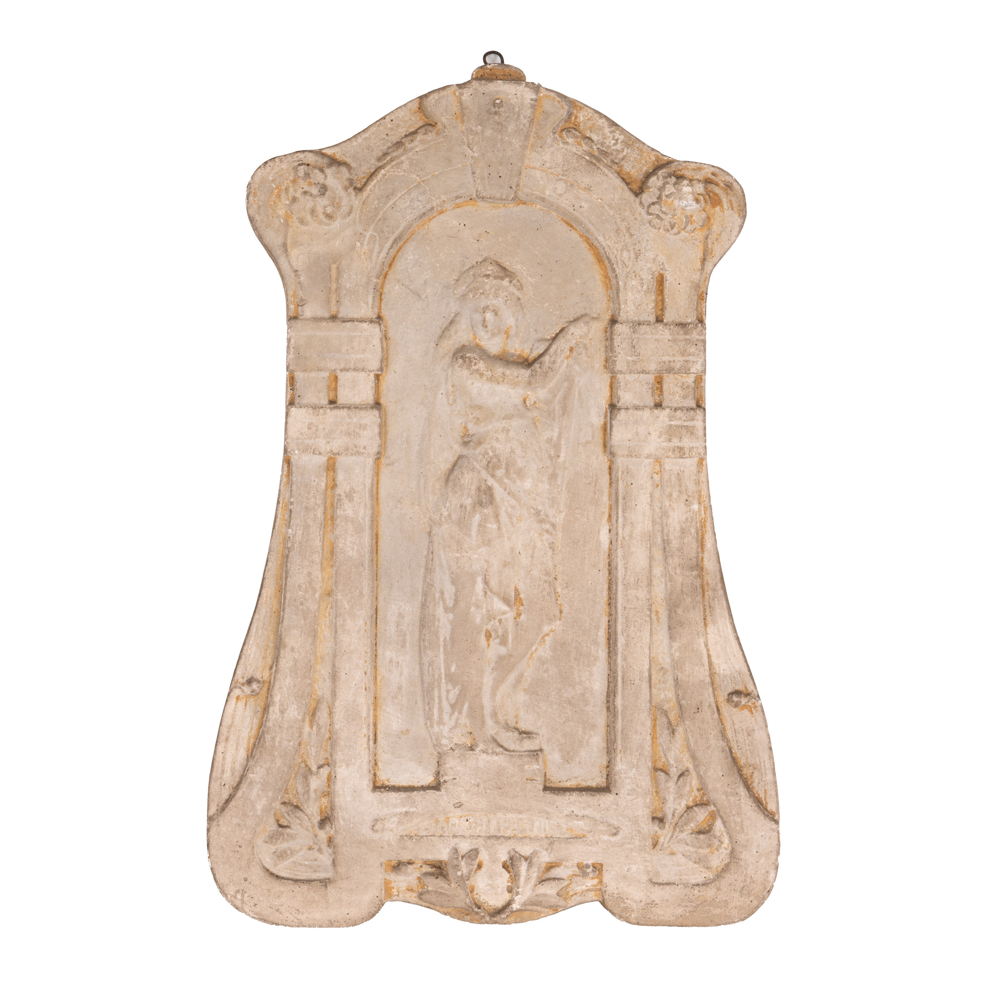 Model pentru un basorelief pentru proiectul Muzele Artei, înfățisând-o pe muza Arhitectura