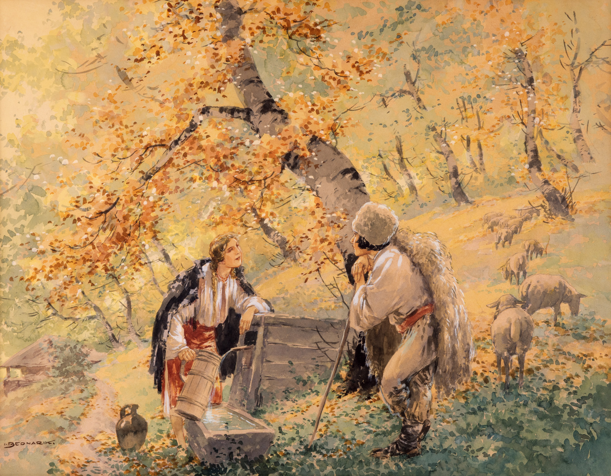 Idyll in the birch forest