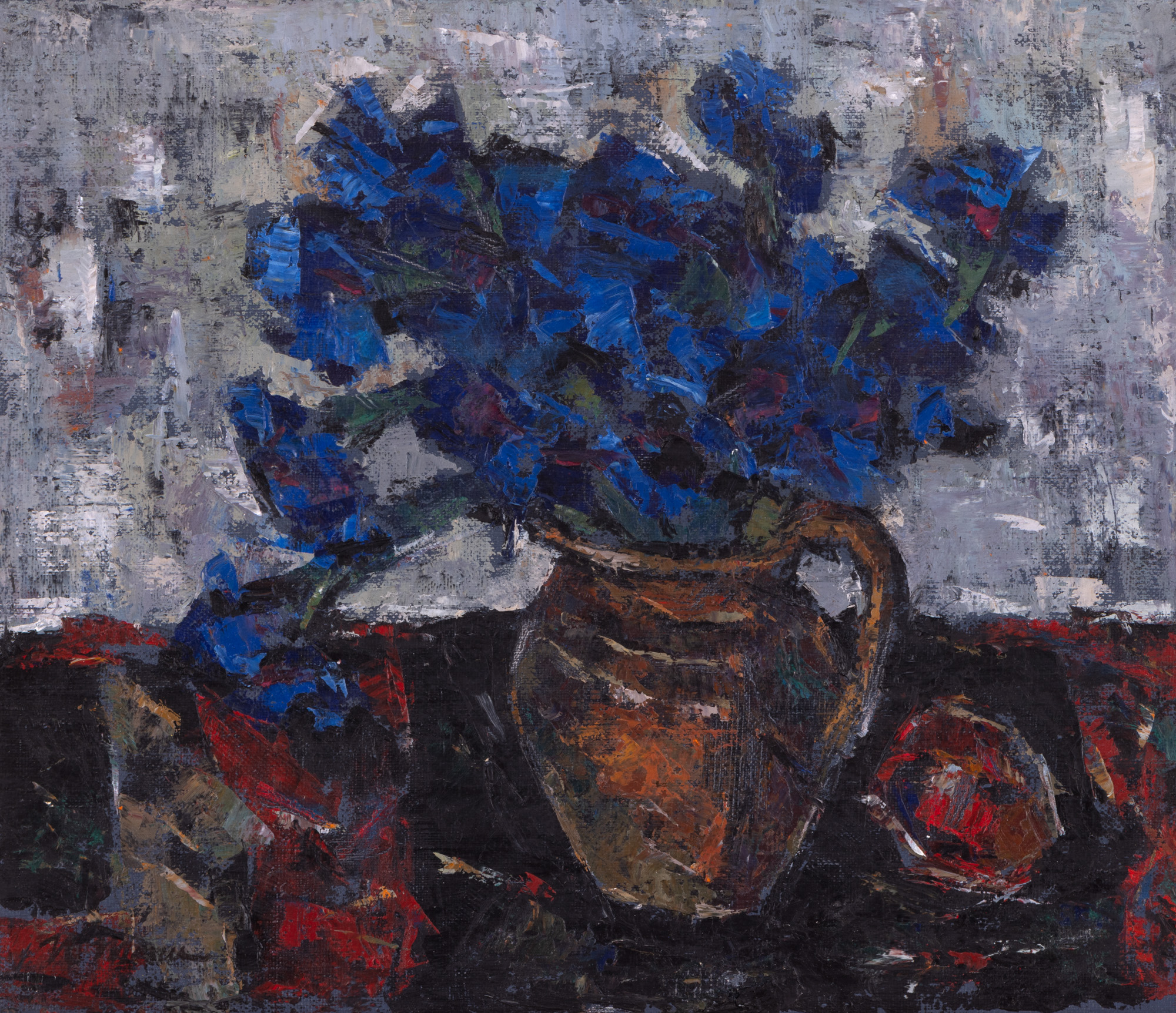 Cane with cornflowers