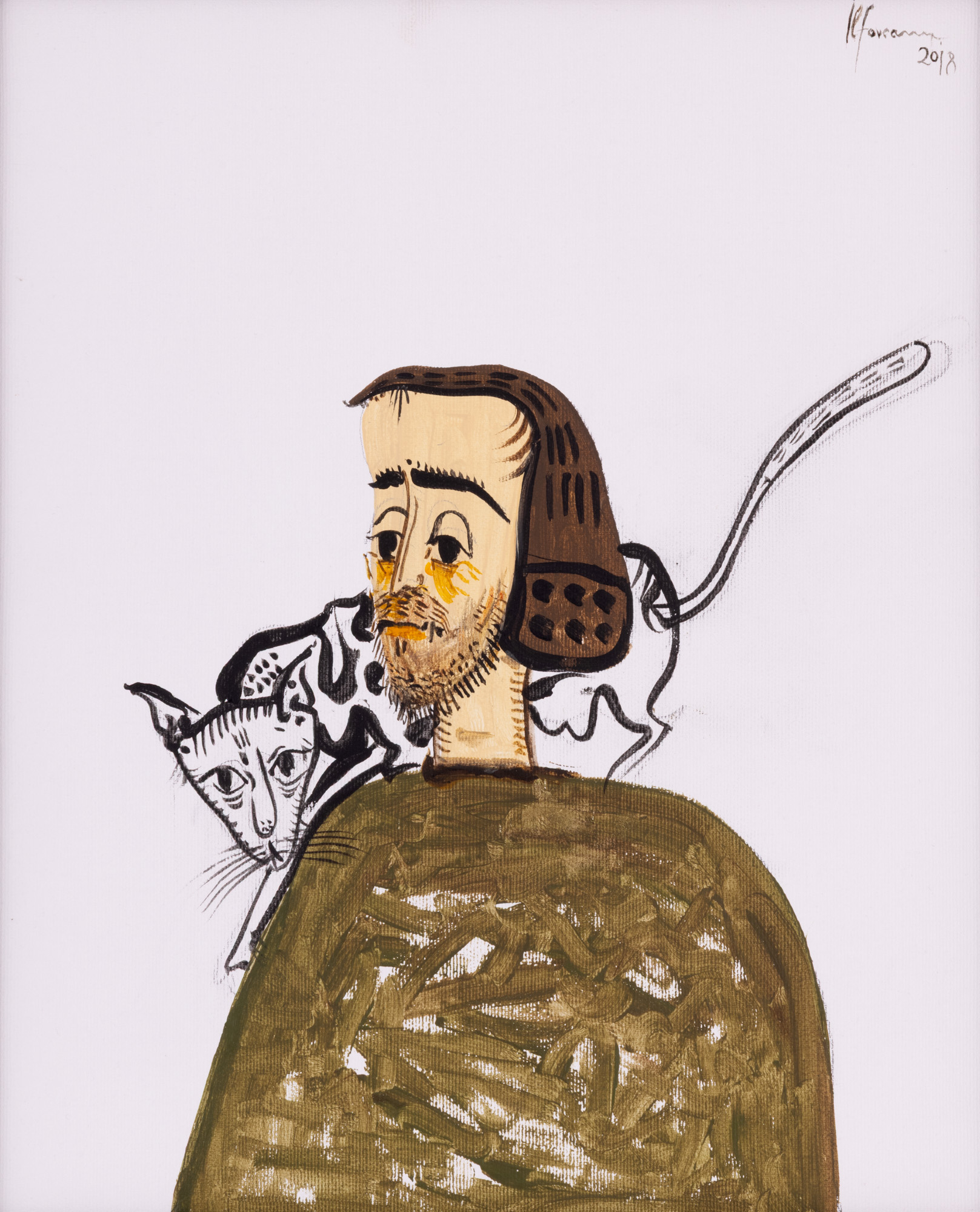 Man with Cat