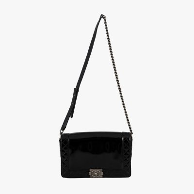 "Boy Reverso Flap Bag" - Chanel bag, made of patent leather, accompanied by dustbag