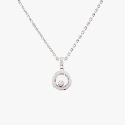 Chopard pendant chain in white gold, decorated with diamonds, accompanied by the original box