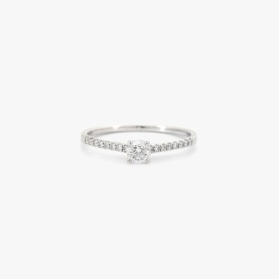 Giorgio Visconti white gold ring, decorated with diamonds, accompanied by the original certificate and box