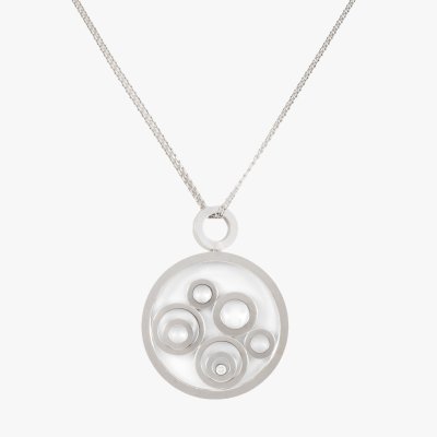 "Happy Spirit" - Chopard pendant chain in white gold, decorated with a mobile diamond