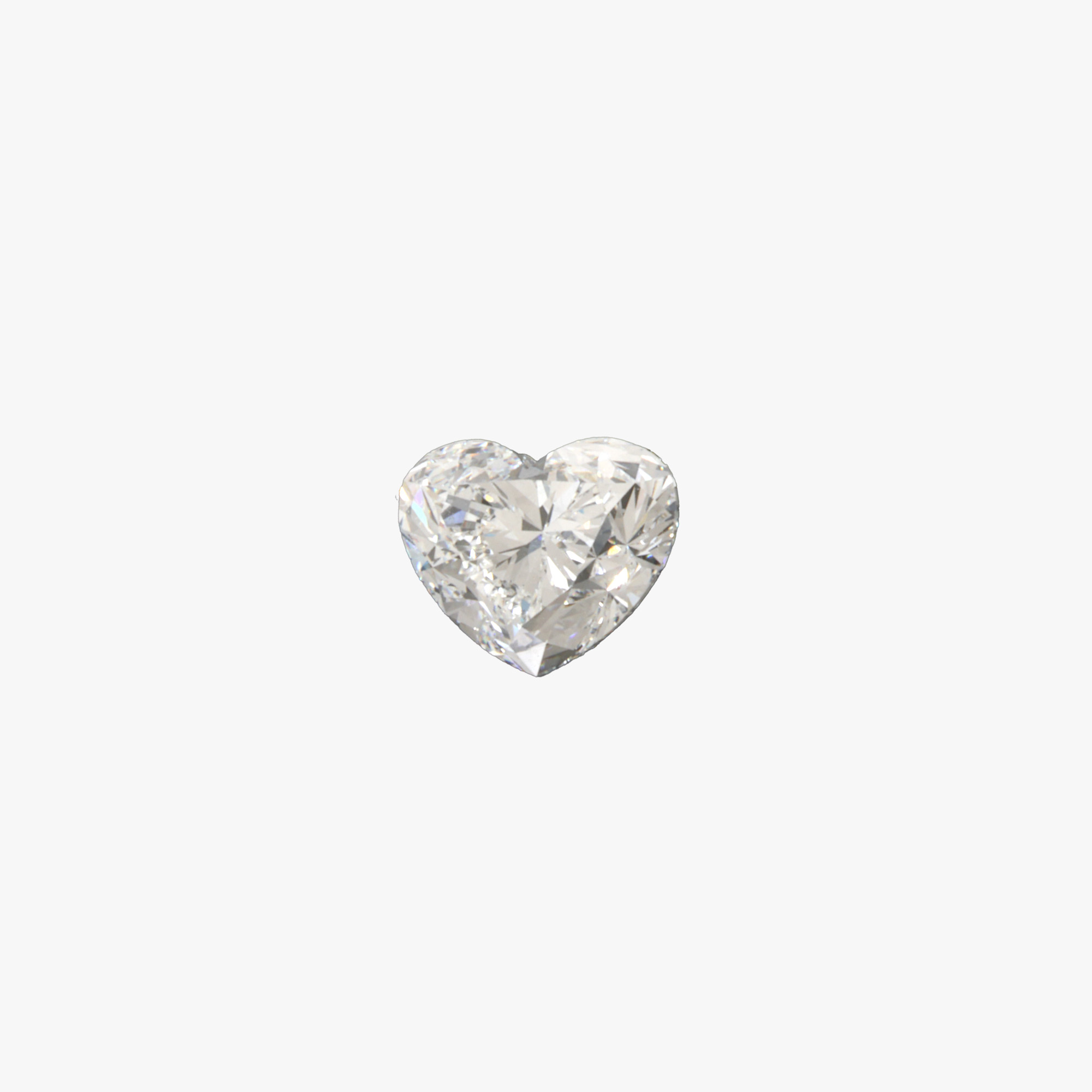 Diamant inimă fațetat, cca. 0,69 ct., însoțit de certificat gemologic GIA