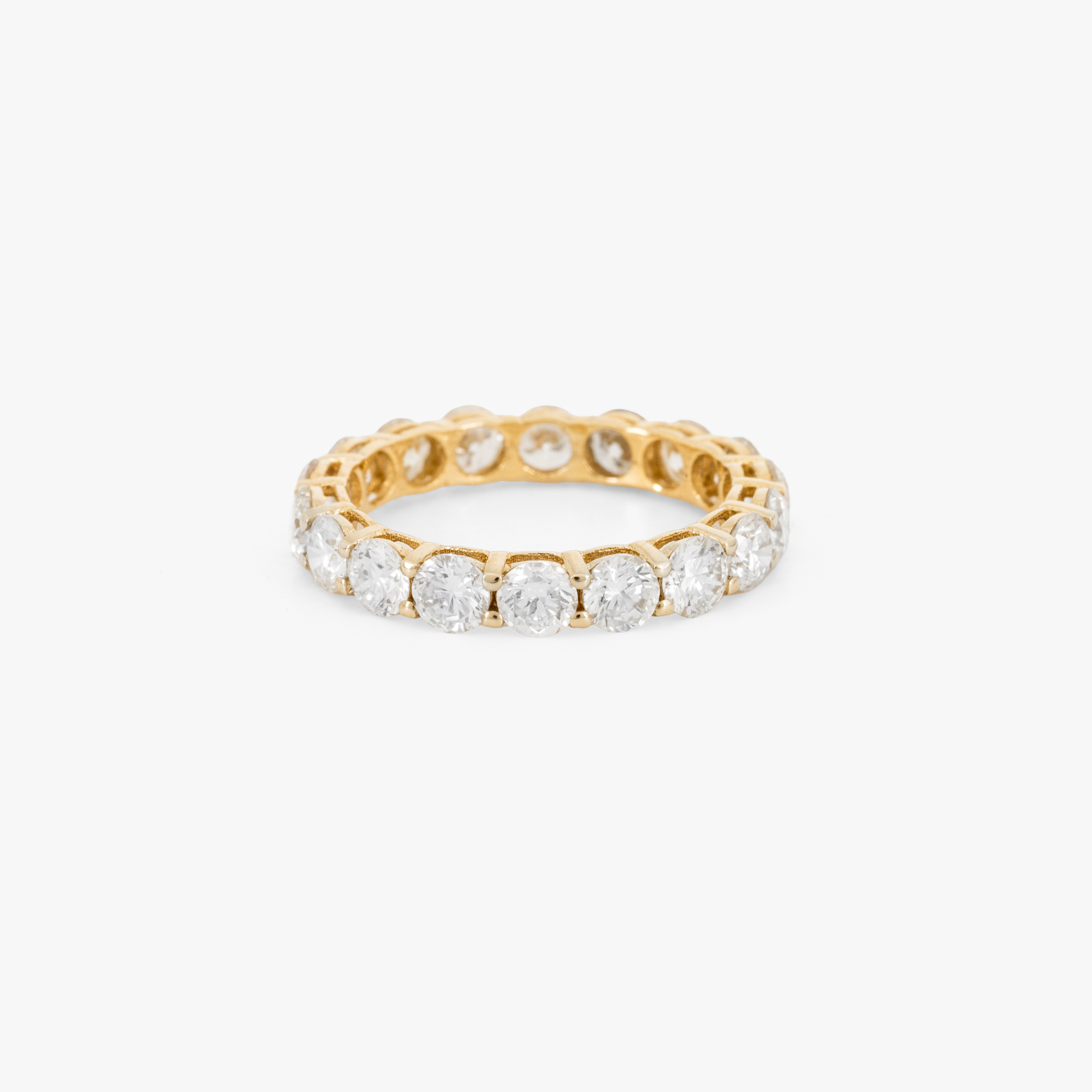 "Infinity" - gold ring, decorated with diamonds, accompanied by an IGI gemological certificate