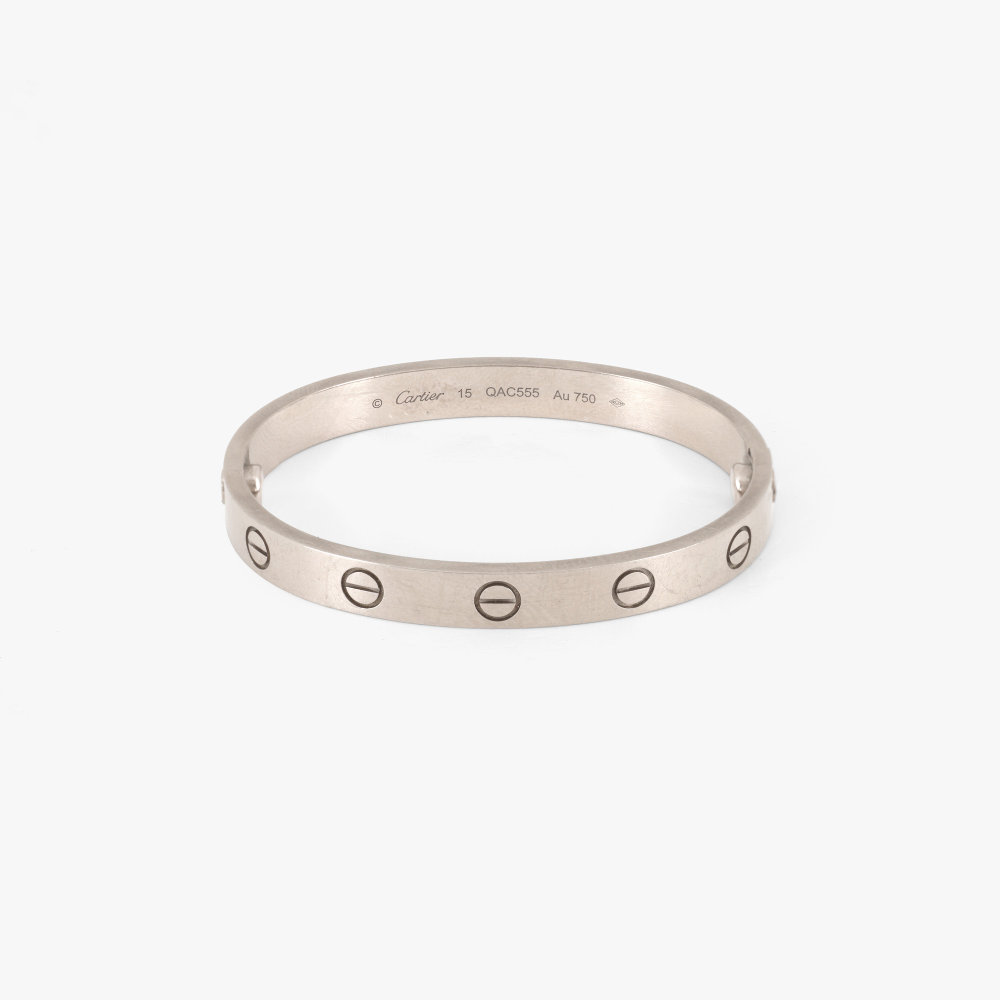 ”LOVE” - brățară Cartier, din aur alb, însoțită de surubelniță