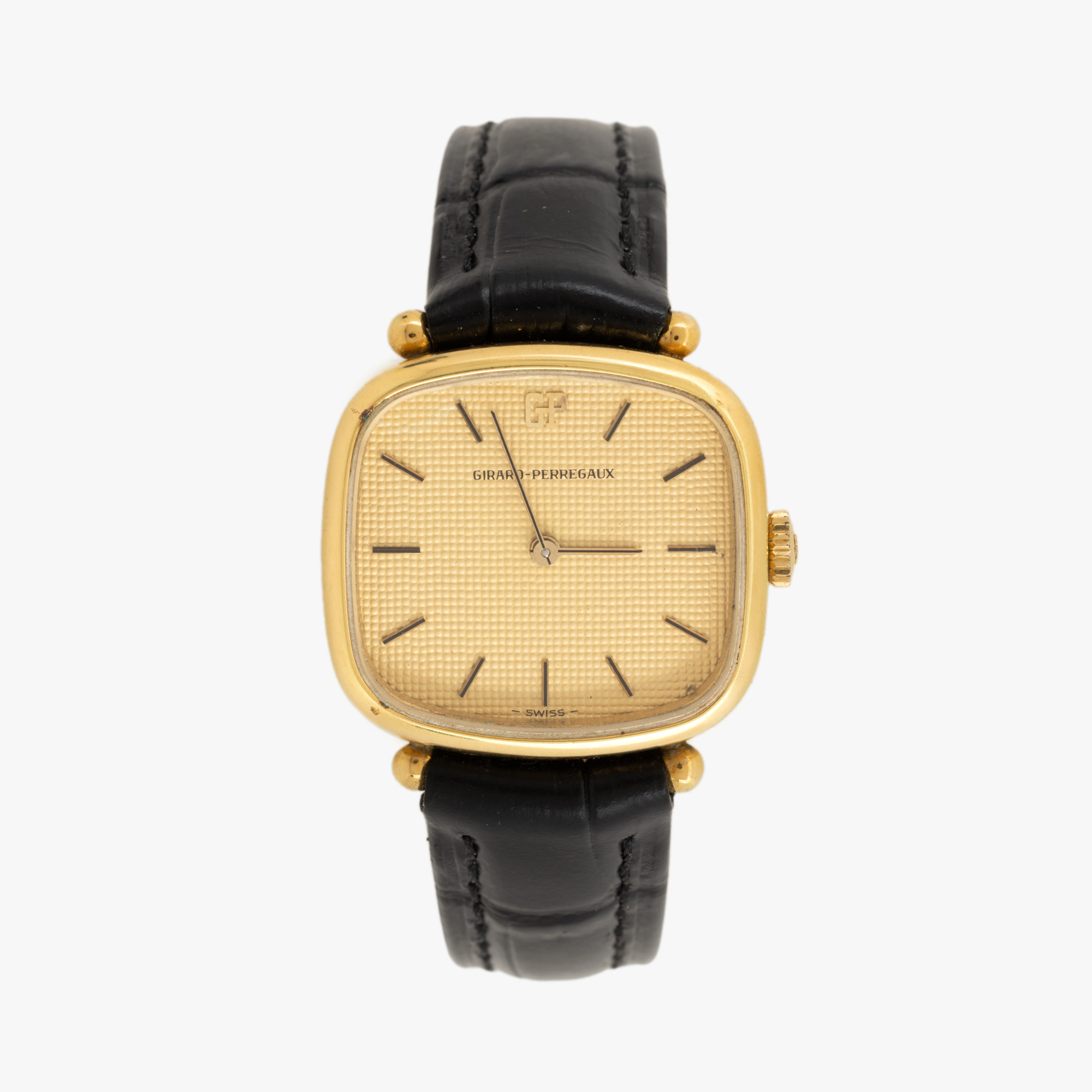 Ceas Girard Perregaux, din oțel placat cu aur, de mână, de damă
