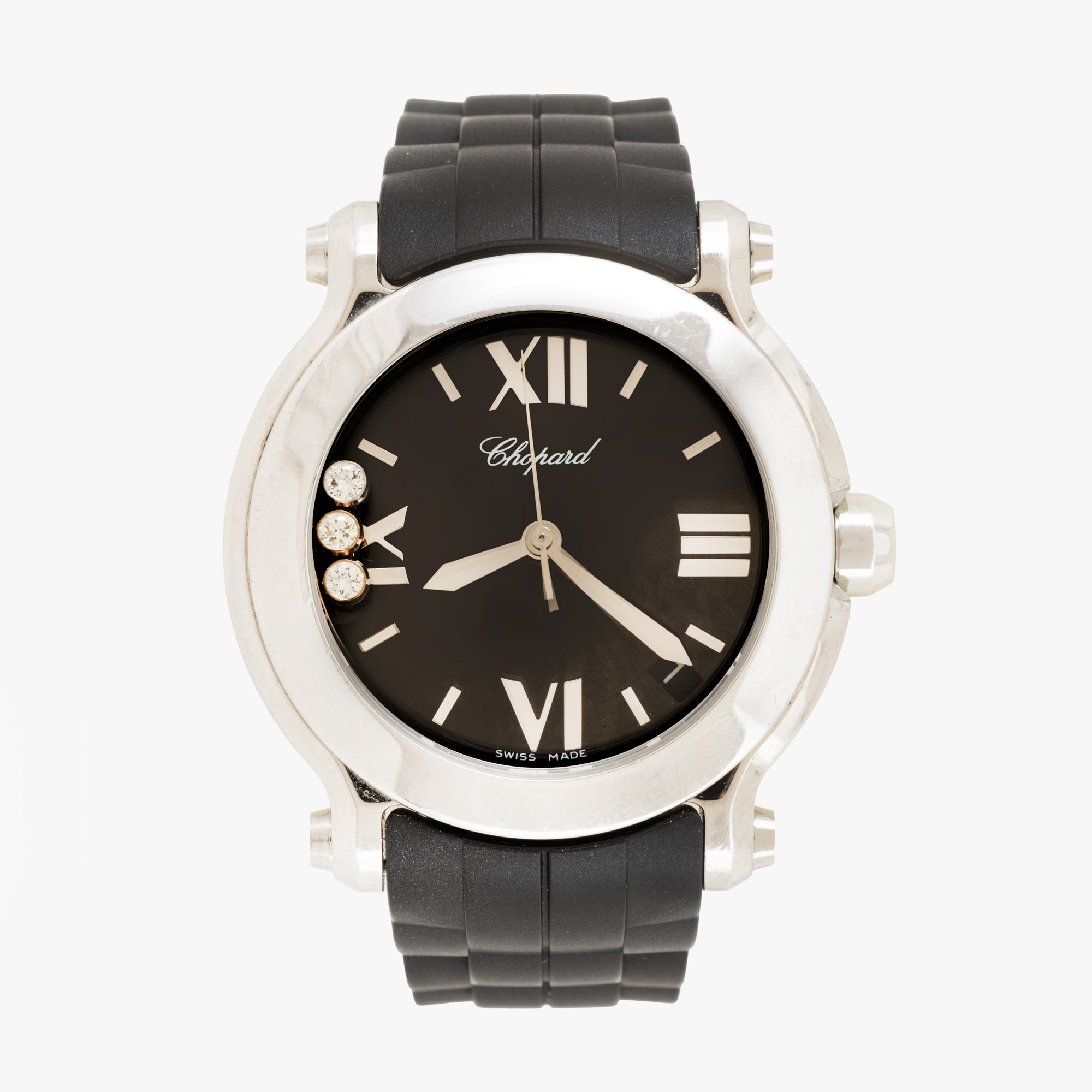 Ceas Chopard Happy Sport, cu diamante, de mână, de damă, însoțit de cutia originală