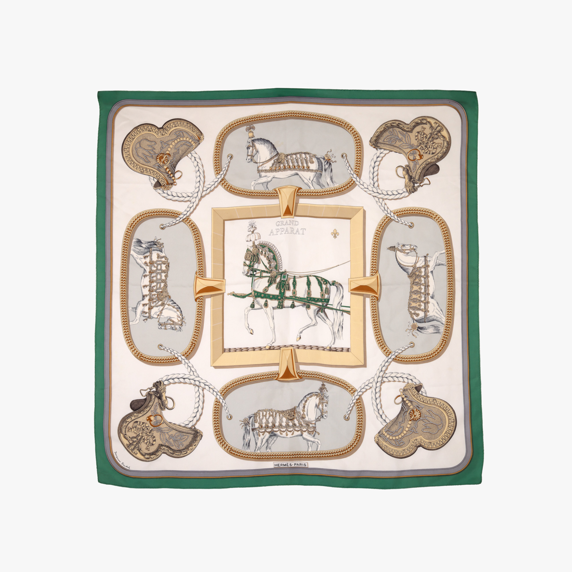 Eșarfă Hermès Grand Apparat, design Jacques Eudel, 1962