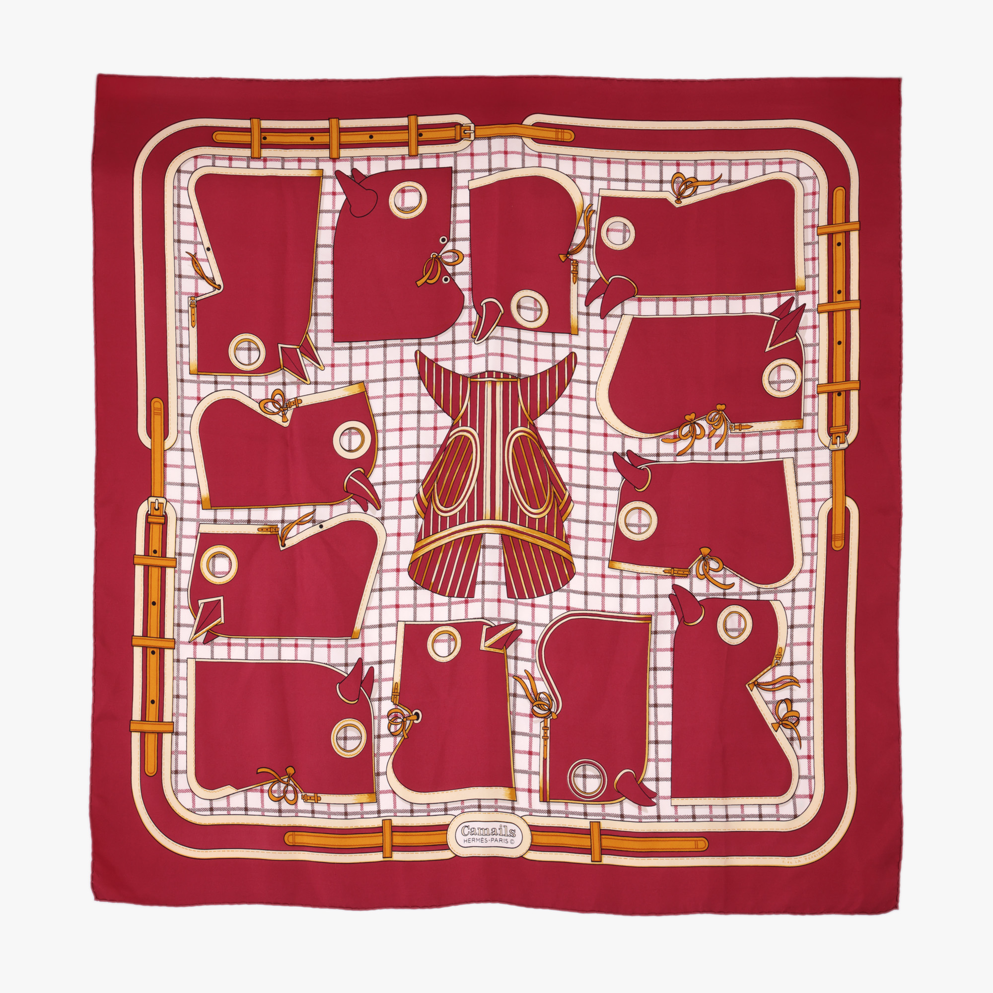 Eșarfă Hermès Camails, design Françoise de la Perriere, cca. 1974 