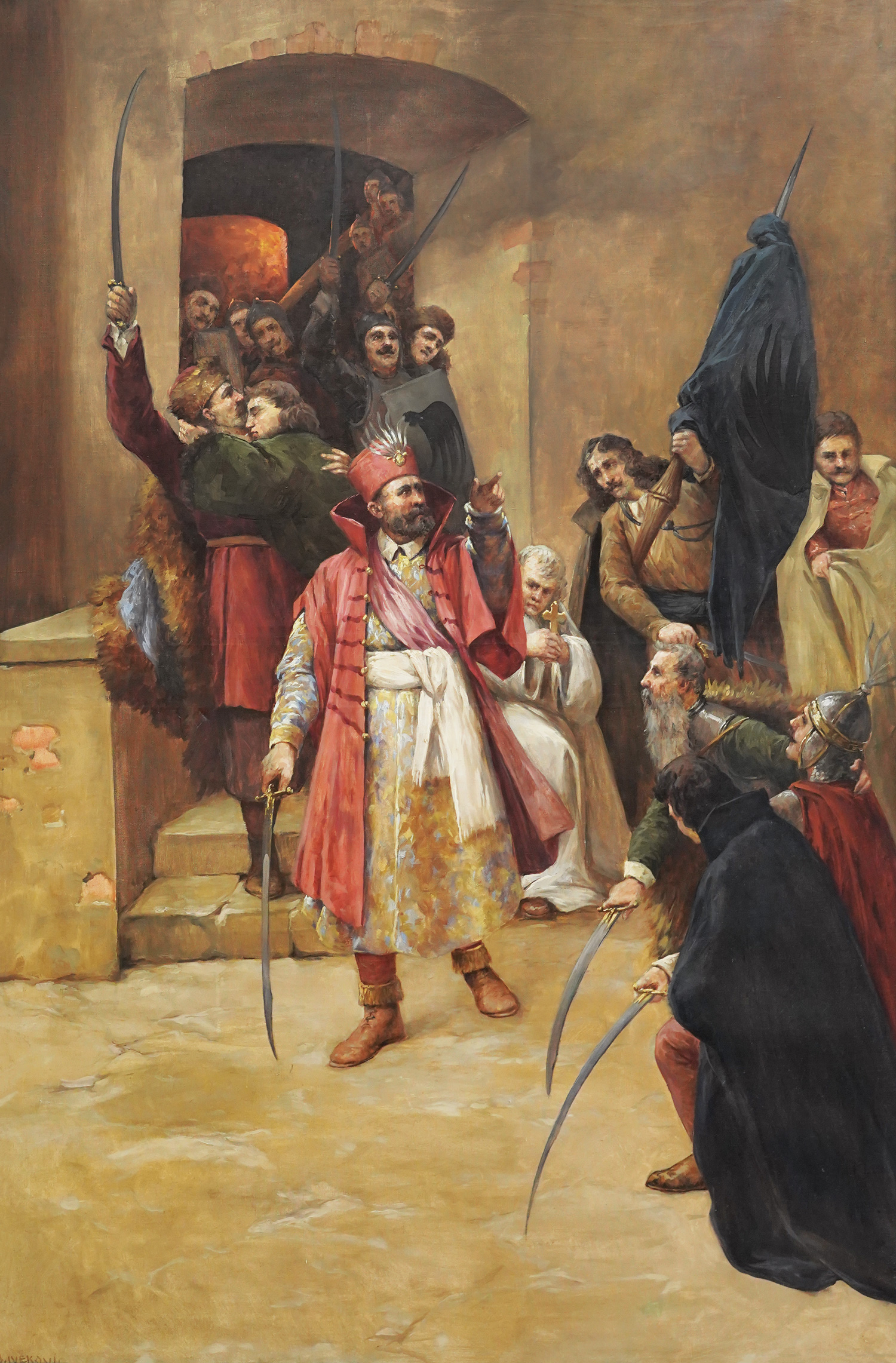 Nikola Zrinski before the charge from Siget