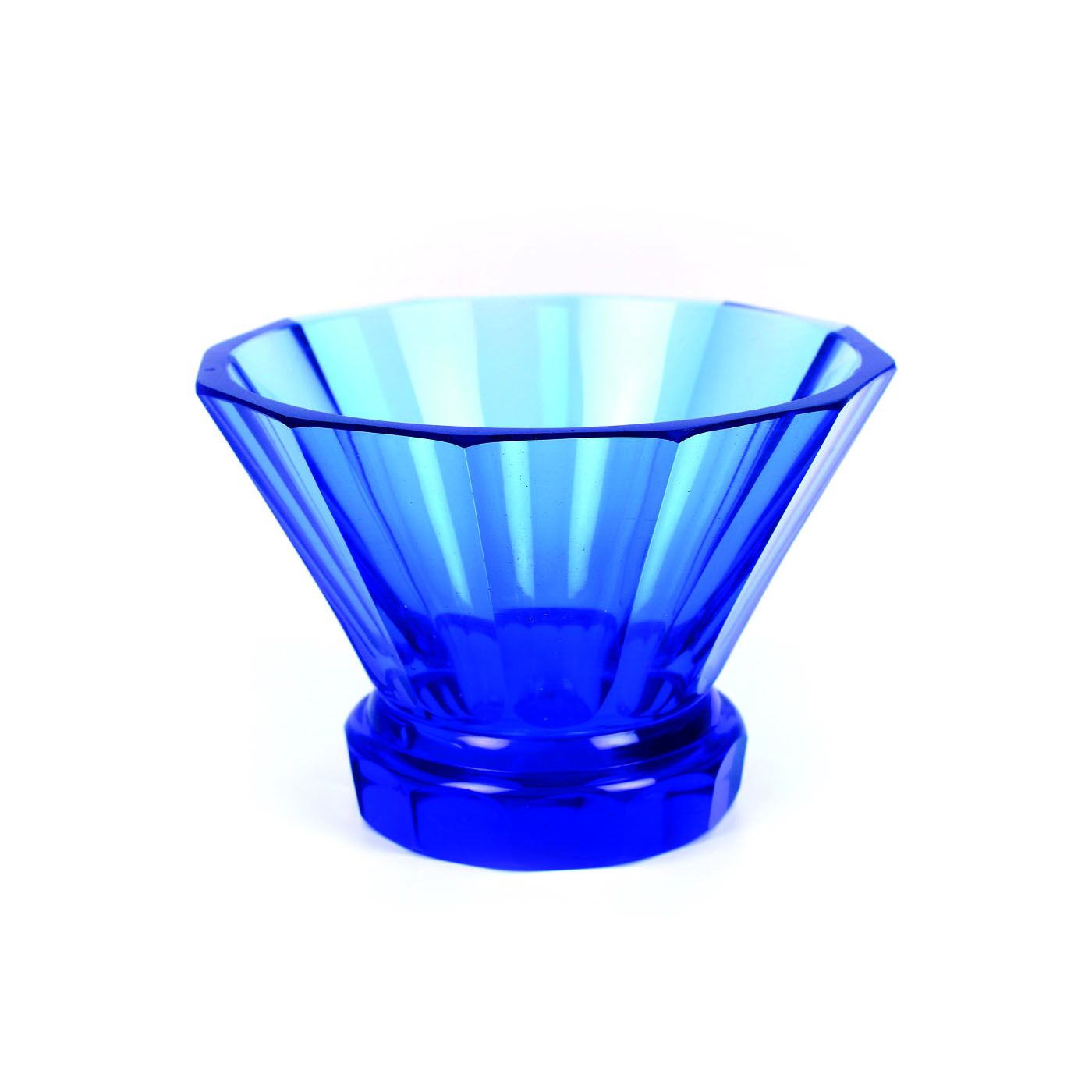 Vas Art Deco, din cristal, design în manieră Joseph Hoffmann, prima jumătate a sec. XX