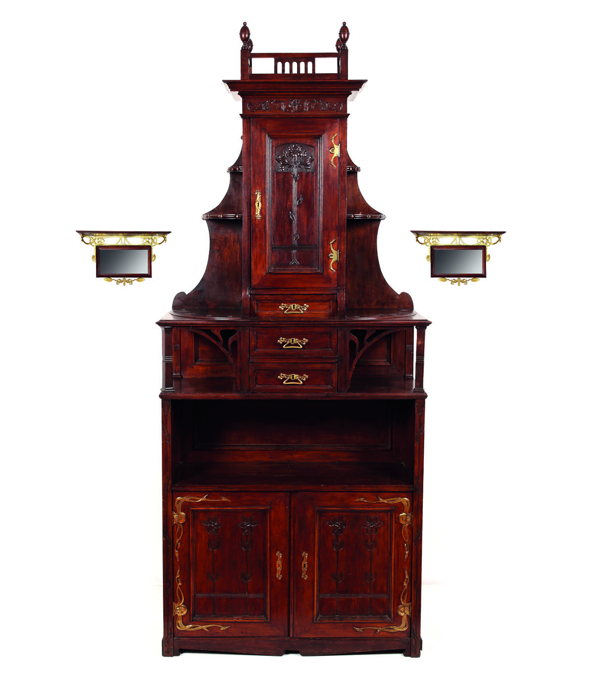 Rarisim cabinet Sezession, pentru colecţia de pipe, cca. 1920