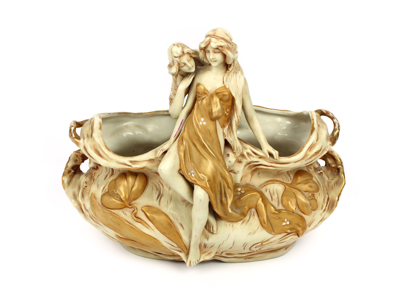 Jardinieră din porțelan Royal Dux, stil Art Nouveau, cca. 1900-1918