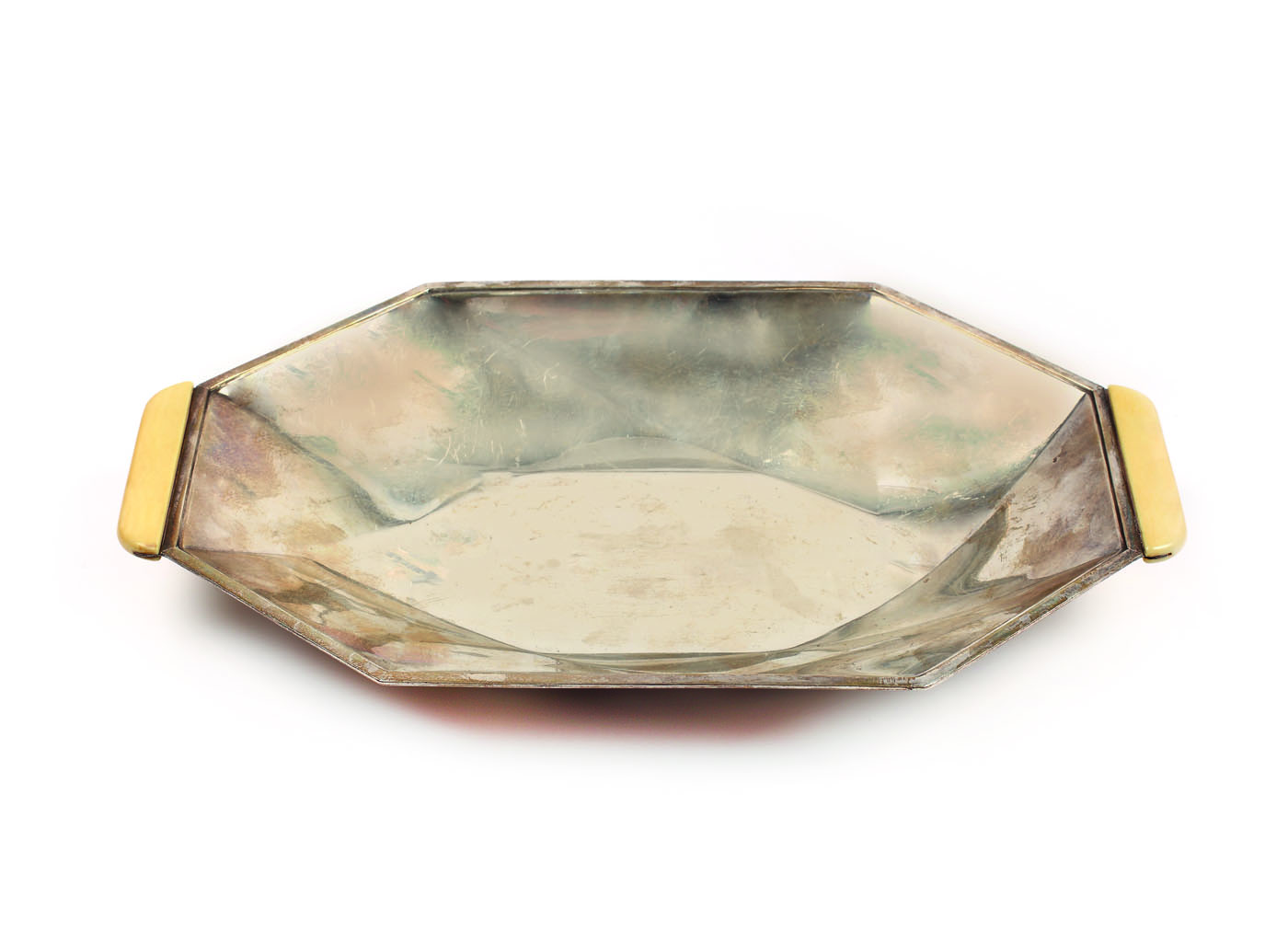 Vide-poche Art Deco, din argint, cu mânere din os, cca. 1926