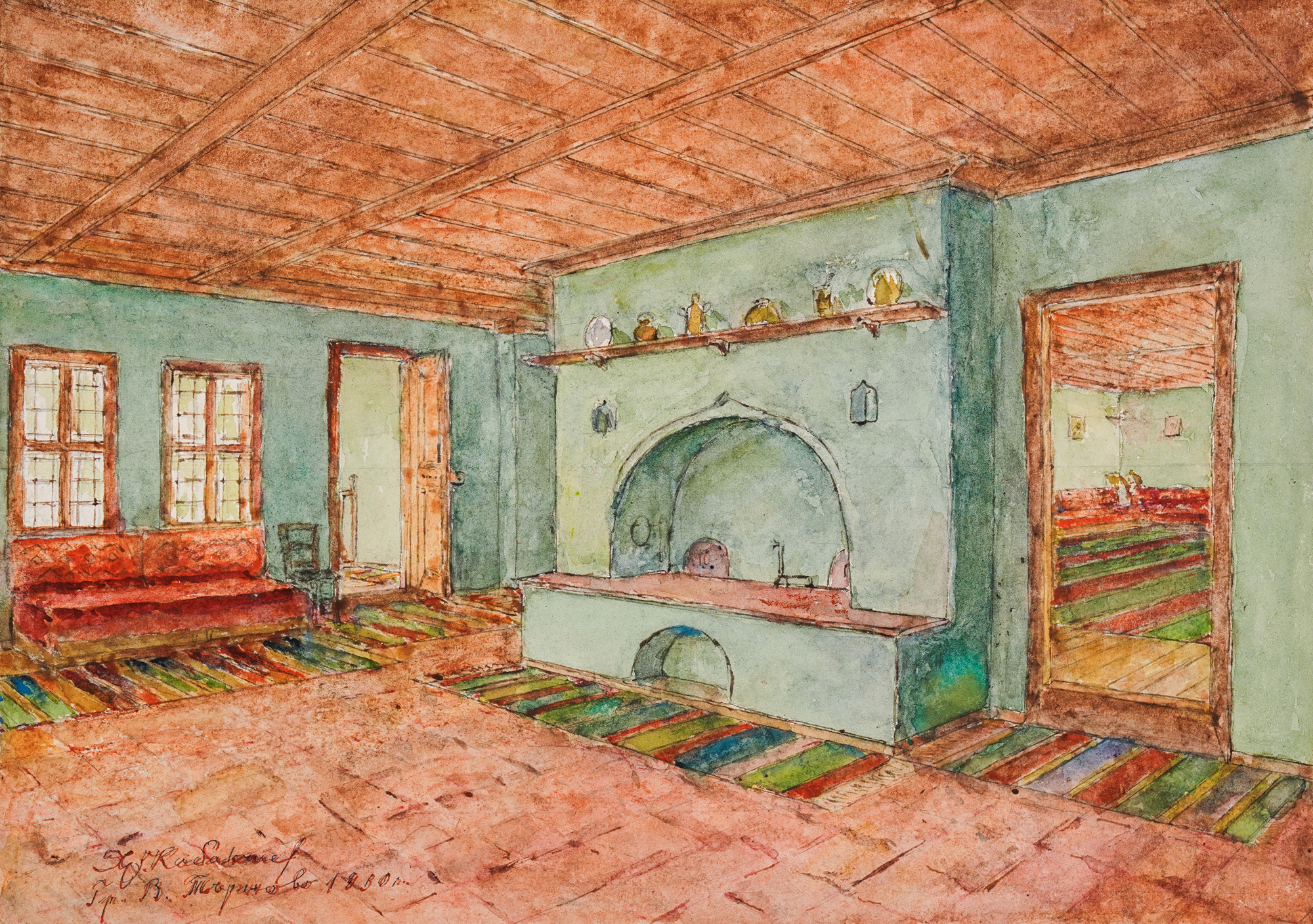 Interior of a Bulgarian Revival house in Veliko Tarnovo